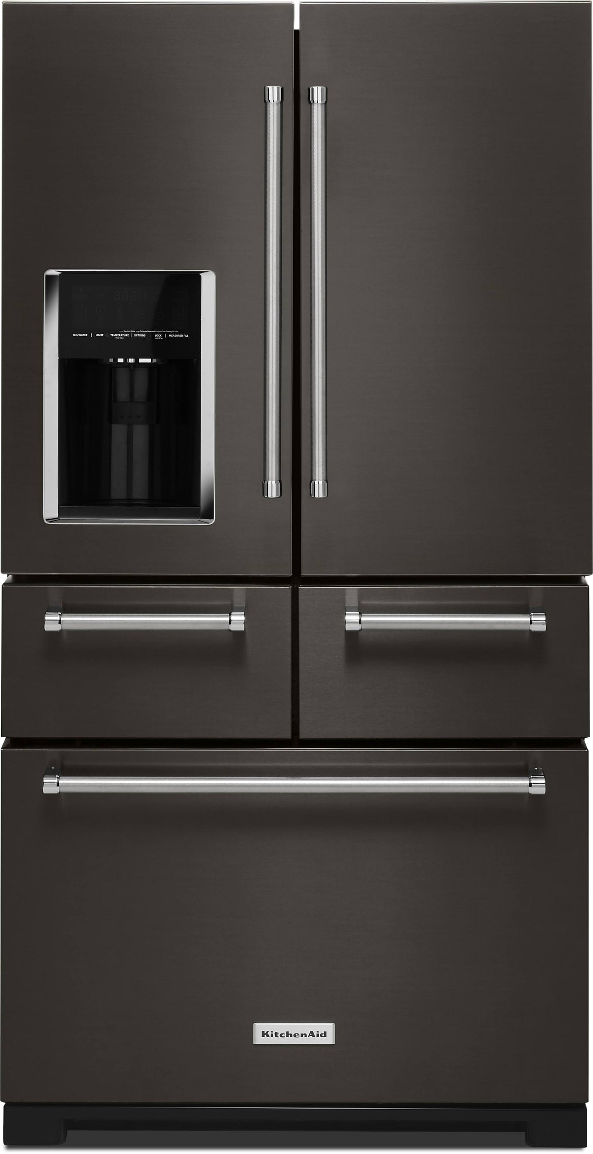 KitchenAid KRMF706EBS French Door Refrigerator - 36" - 25.8 cu ft - Black Stainless - Product image 1