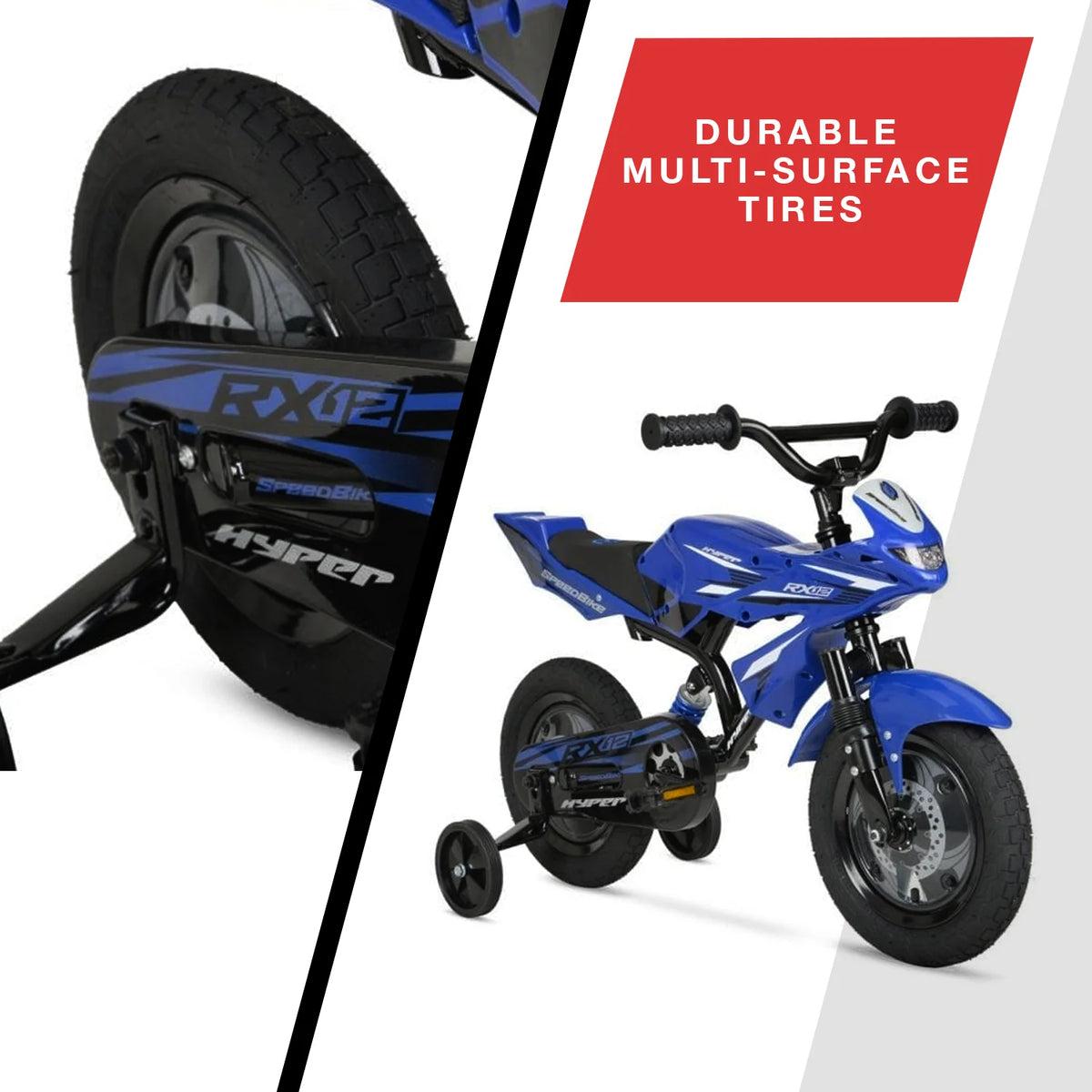 12" Hyper Speed Bike, Childs Bicycle; Kids Ages 2 - 4 Years Old, Blue, Character Group: Speed