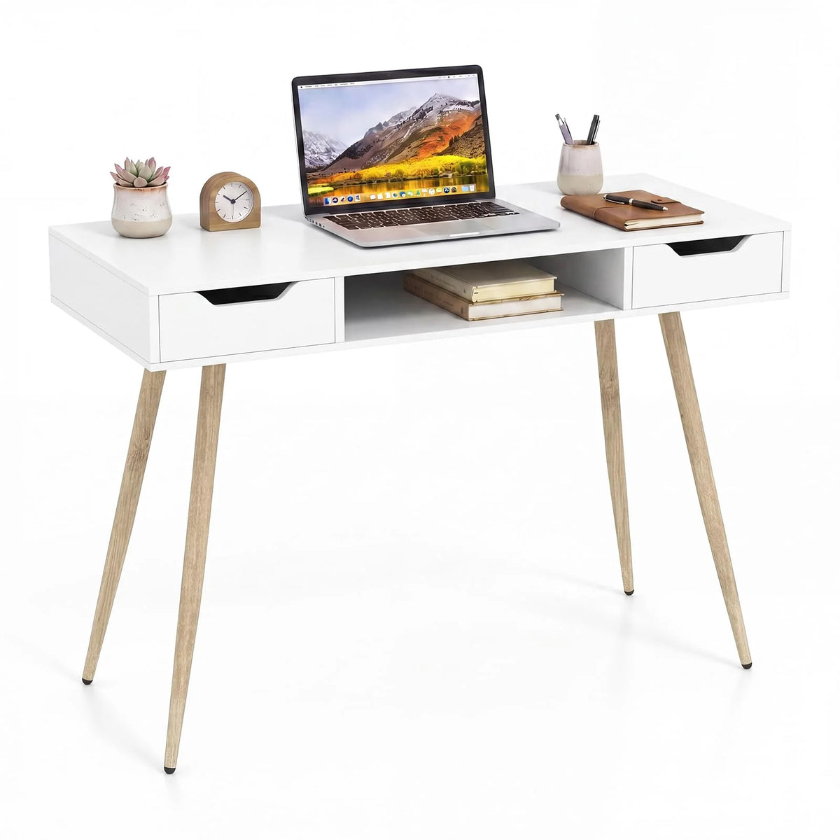 Tangkula Mid Century Modern Computer Desk for Home Office & Compact Spaces - Product image 10