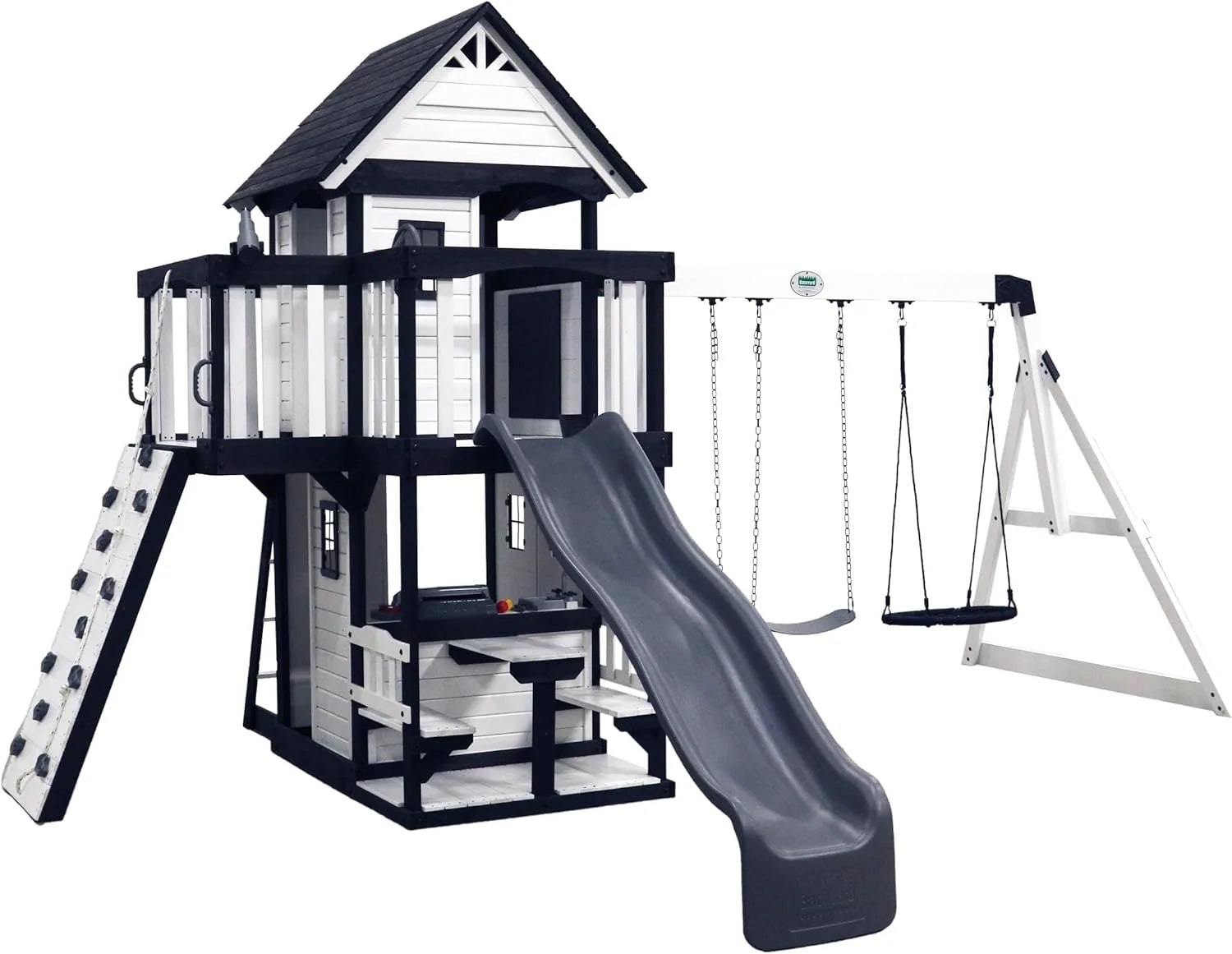 Backyard Discovery Canyon Creek Cedar Wood Swing Set with Wave Slide, Clubhouse, Play Kitchen - Product image 12