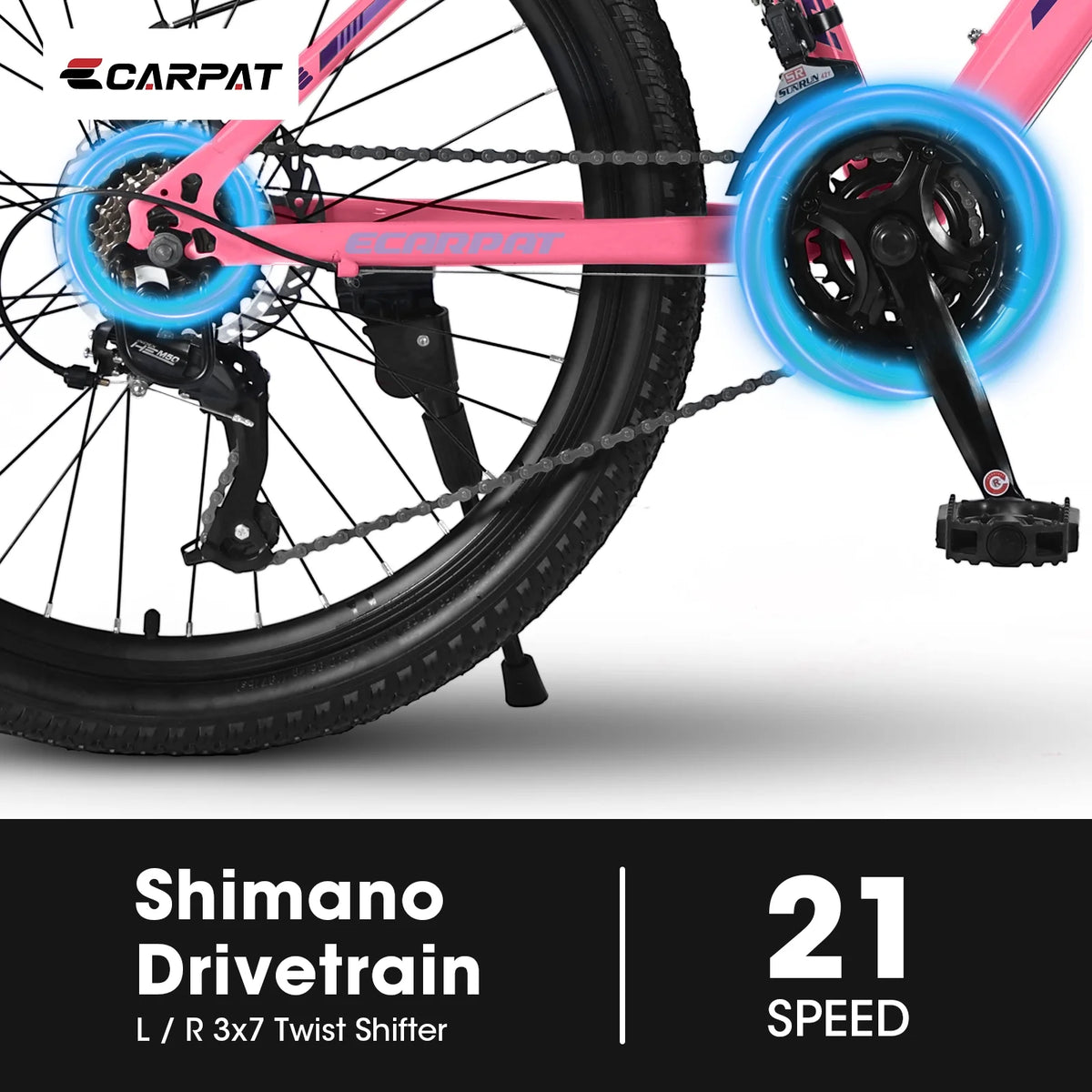 Ecarpat 26 in Mountain Bike Adults Womens Mountain Bicycles with Dual Disc Brakes Shimano 21 - Product image 10