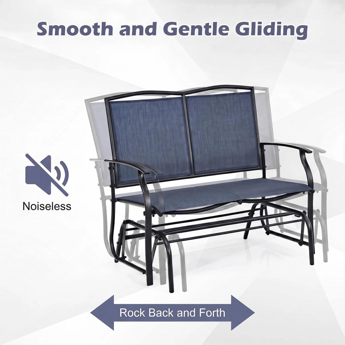 Tangkula 2-Person Patio Swing Glider Bench - Product image 5