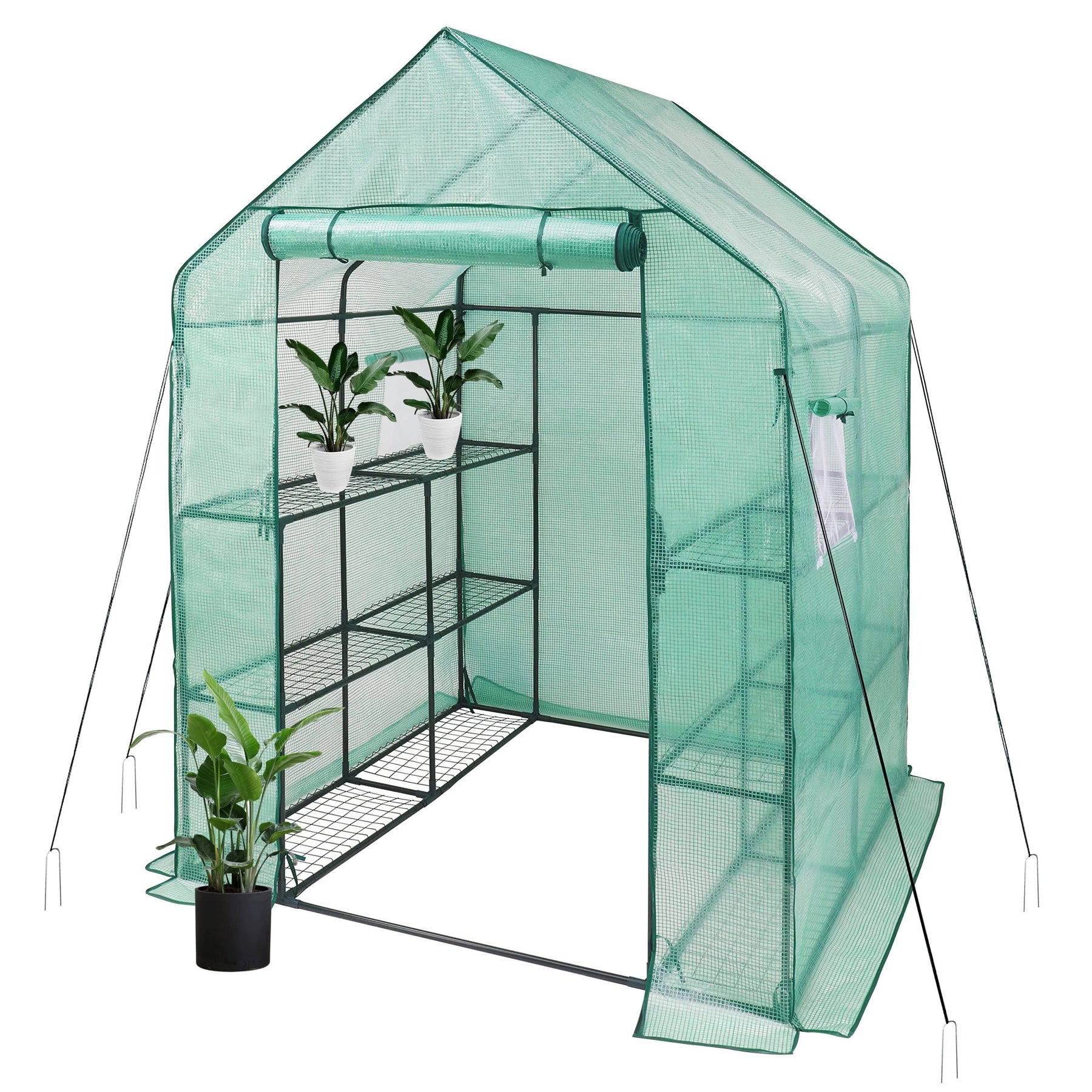 iPower Greenhouse with Screen Windows, 3 Tier 12 Shelves Portable Gardening Plant House - Product image 1