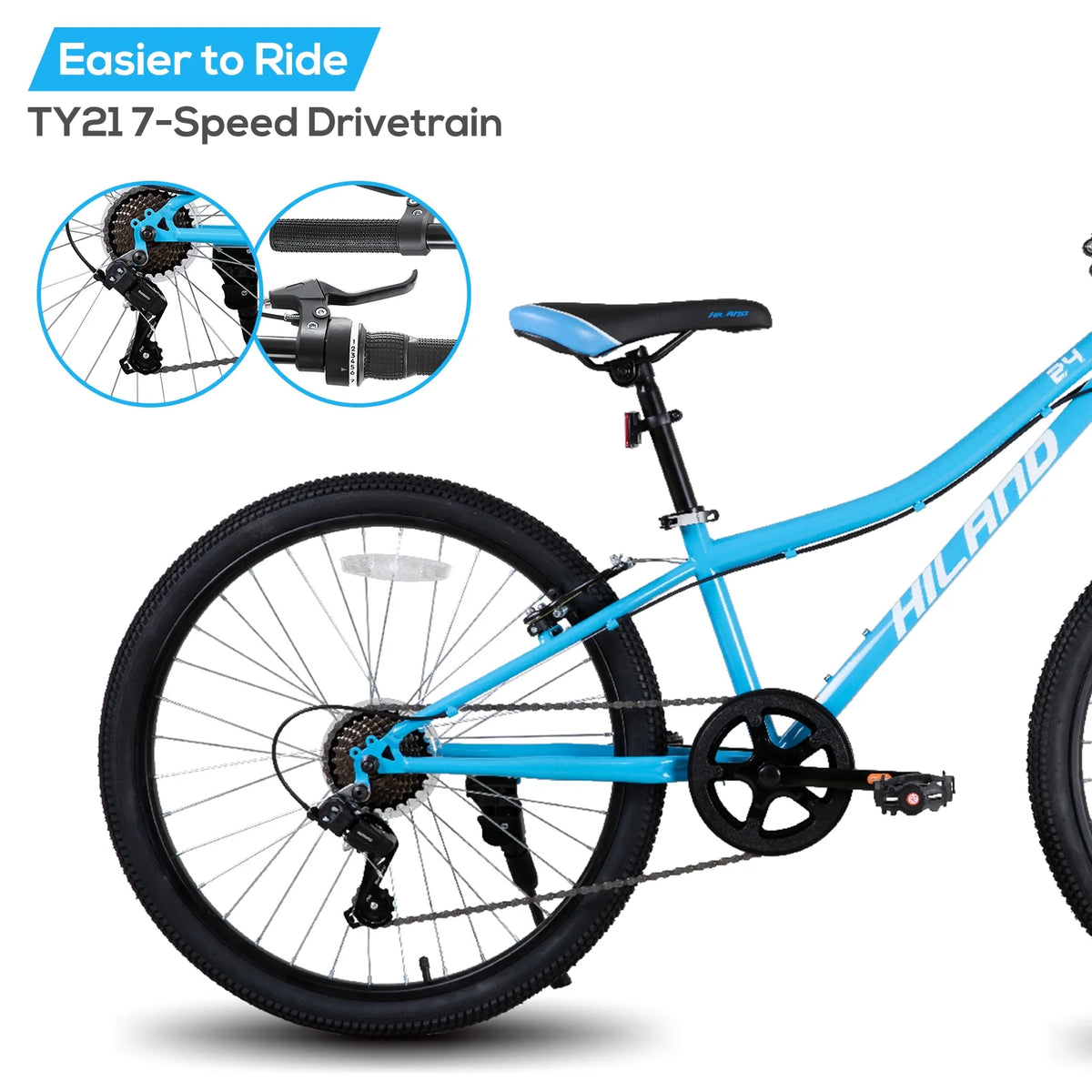 Hiland 24 in Mountain Bike, Front Suspension Fork Bicycles for Adults Multiple Colors - Product image 32