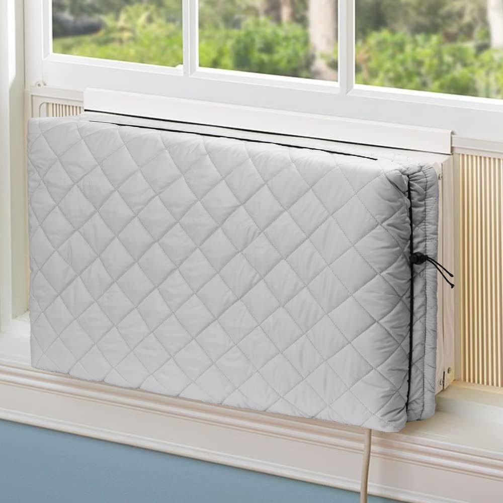 BEWAVE Small Indoor Air Conditioner Cover Window AC Unit Cover with Drawstring Double Insulation for - Product image 1