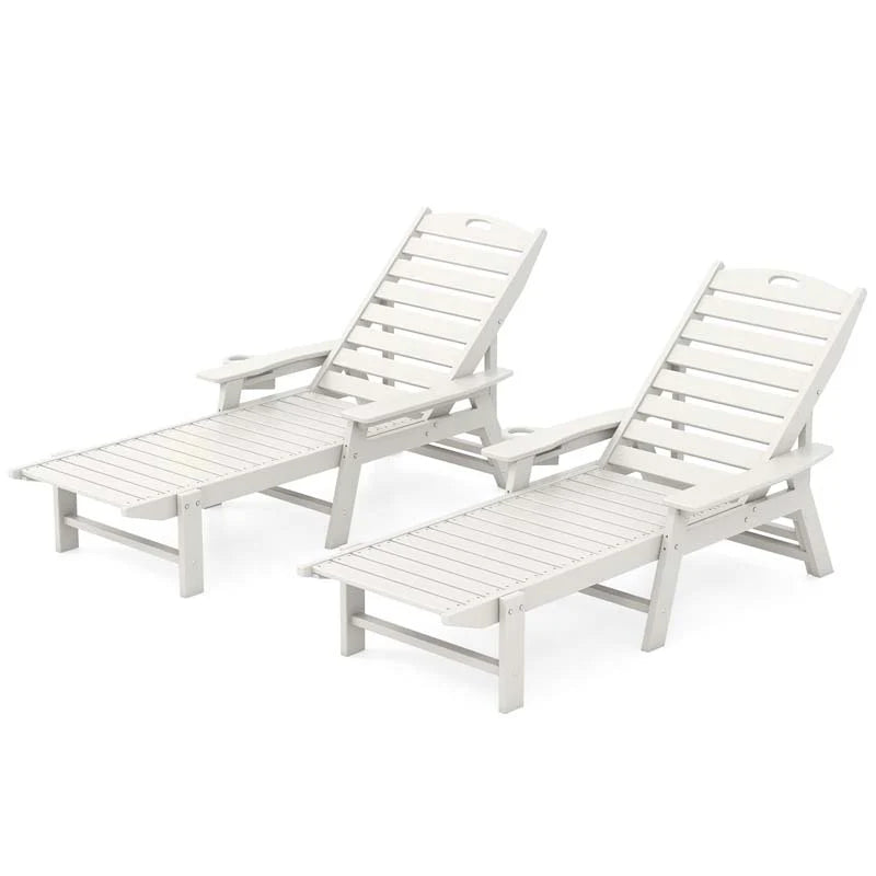 Outdoor Chaise Lounge Chair with 4-Position Backrest & Cup Holder - Product image 11