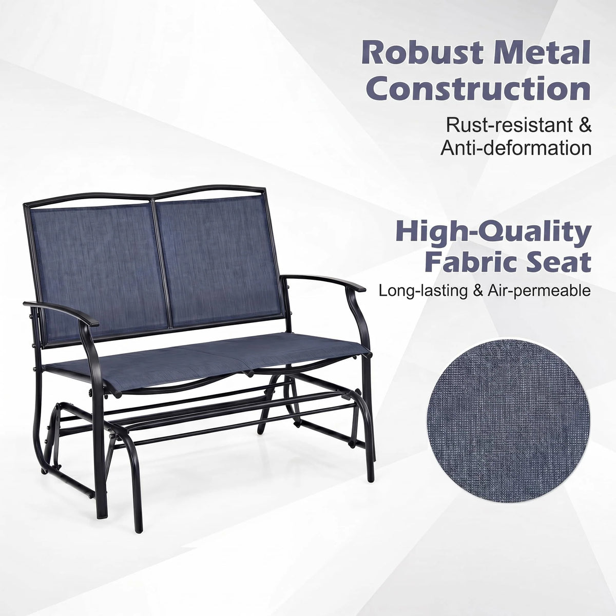 Tangkula 2-Person Patio Swing Glider Bench - Product image 6