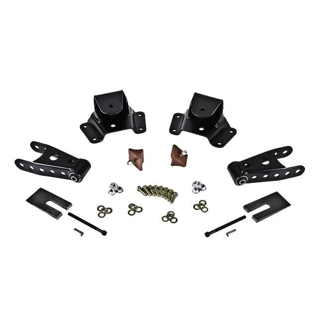 BELLTECH 6750 SHACKLE & HANGER KIT 4 in. Drop Leaf Spring Shackle & Hanger Kit (Front Hanger/Rear Shackle) 1975-1991 Chevrolet C30 Crew Cab & Dually 4 in. Rear Drop