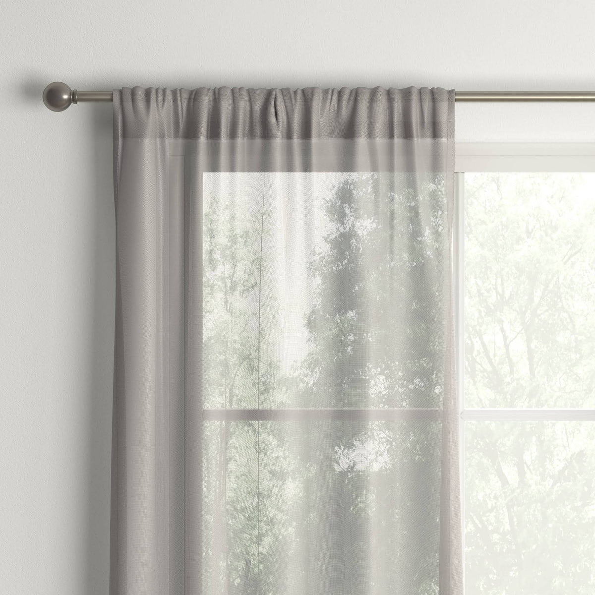 1pc 60"x84" Sheer Voile Window Curtain Panel Gray - Room Essentials - Product image 1