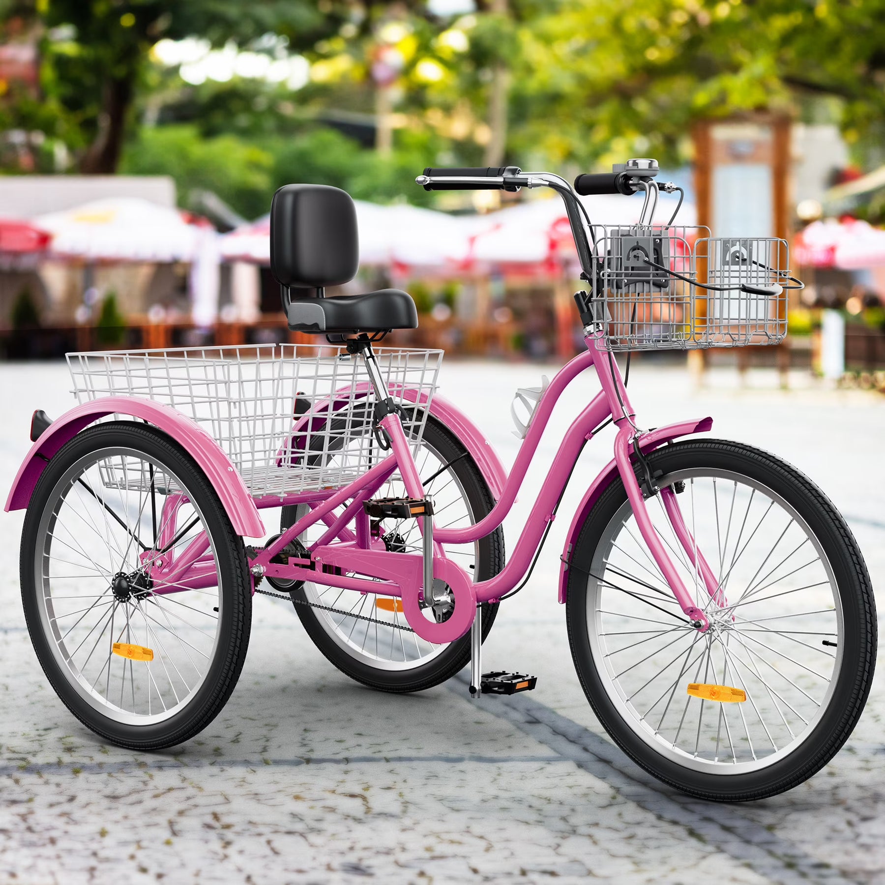 Dextrus 24 in 3 - Wheel Bike, Single Speed Adult Trike, Low Step - Through Cruiser with Front & Rear - Product image 14
