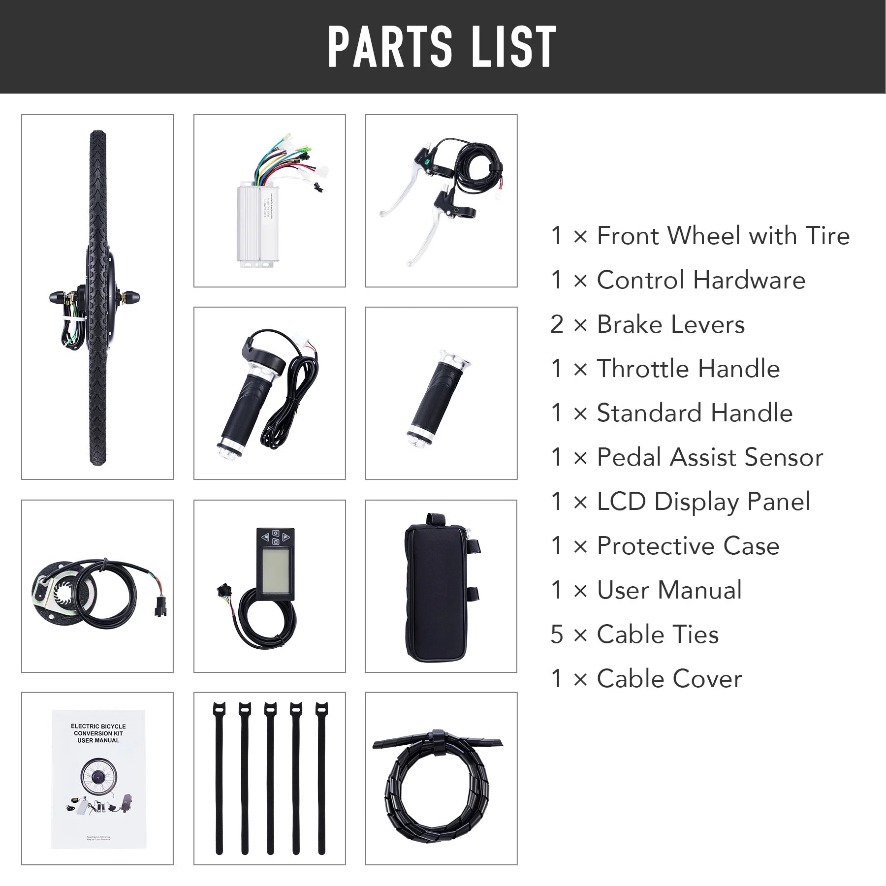 Viribus Electric Bike Conversion Kit 26" Rear Wheel 1000W Hub Motor LCD Ebike DIY Set - Product image 37