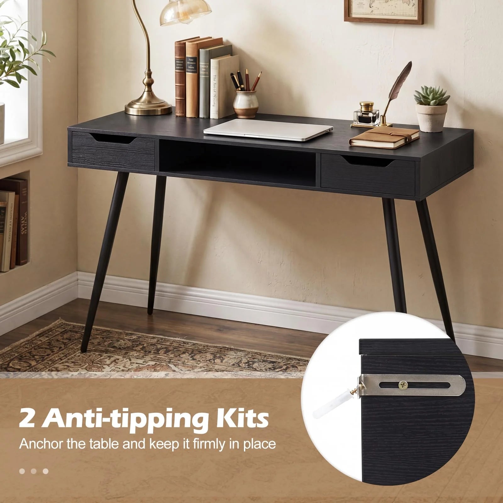 Tangkula Mid Century Modern Computer Desk for Home Office & Compact Spaces - Product image 7