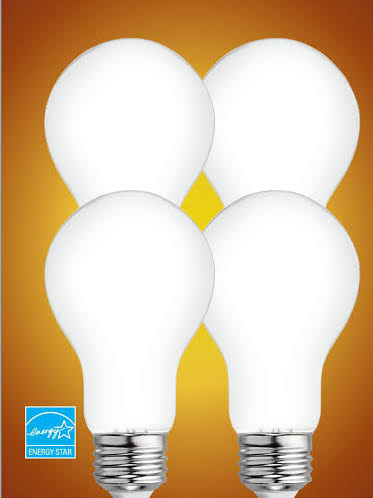 GE Relax 4-Pack 60 W Equivalent Dimmable Soft White A19 LED Light Fixture Light Bulbs - Product image 1
