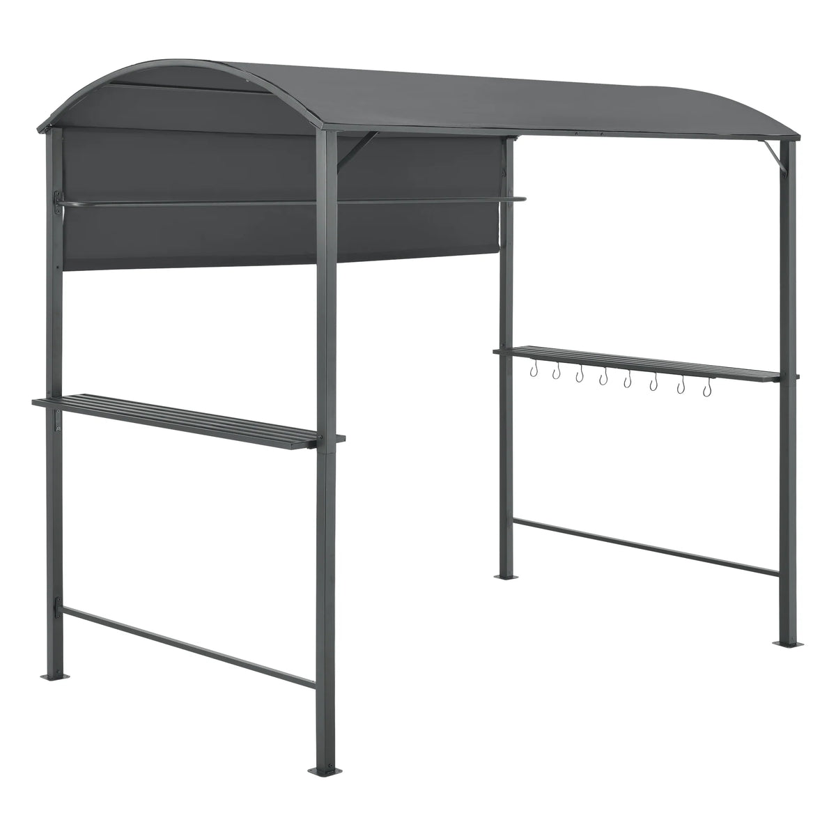 Gazebo barbecue pavilion 215 x 220 x 140 cm anthracite dark gray 03_0008739 -