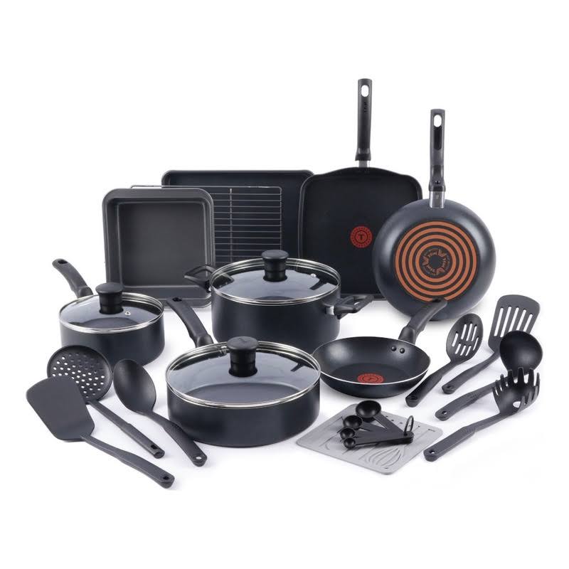 T-Fal Kitchen Solutions 21-Piece Nonstick Cookware Set, Black - Product image 1