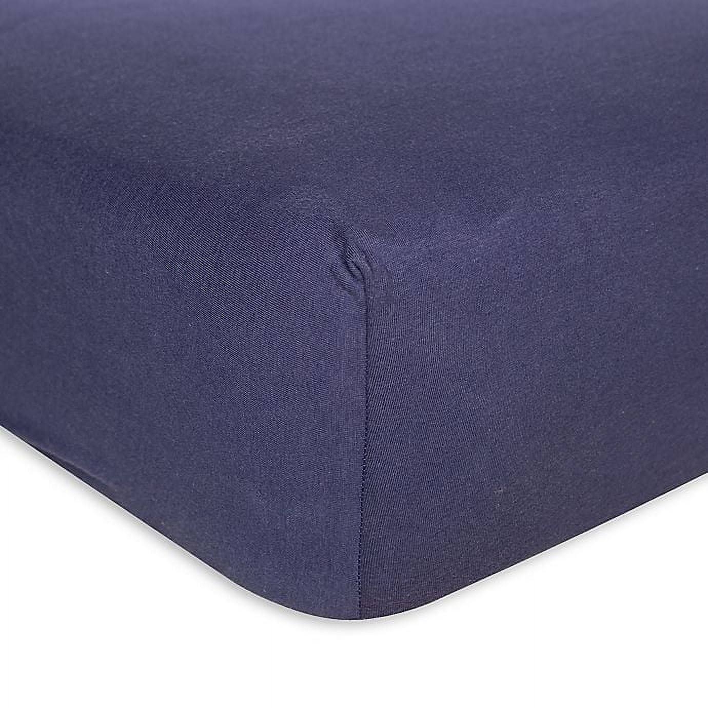 Burt's Bees Baby Indigo Organic Cotton Fitted Crib Sheet - Product image 1