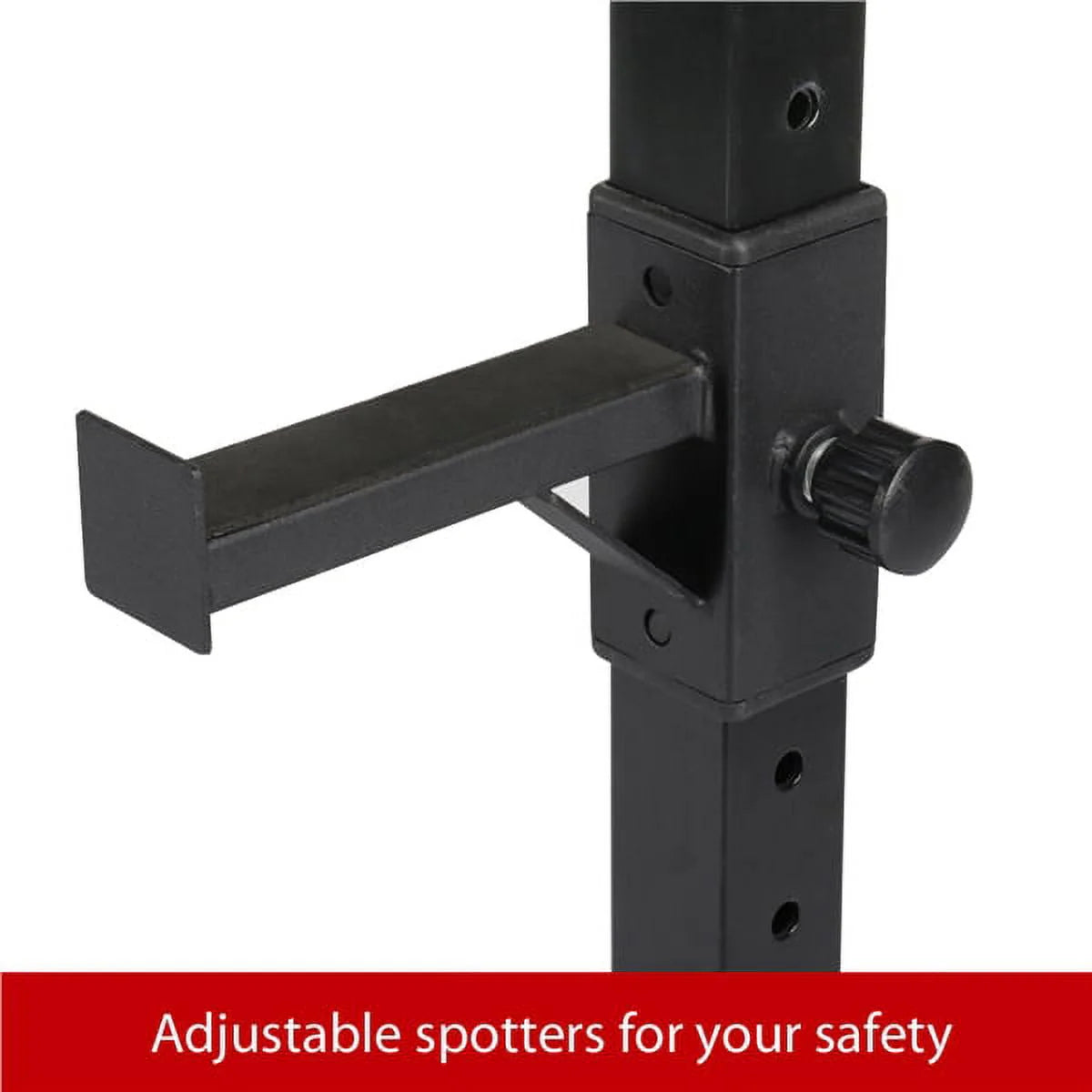 2 - Piece Adjustable Squat Stand Rack or Barbell Free Press Bench, Black - Product image 6