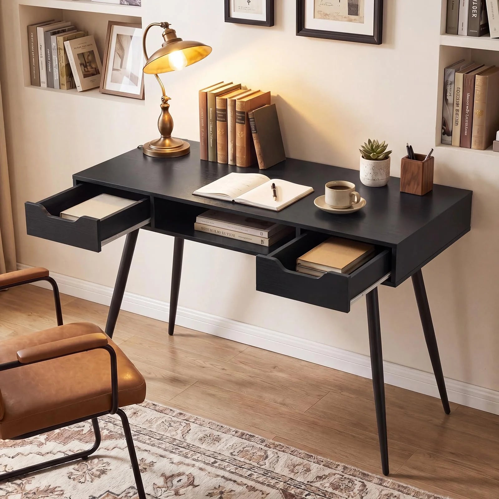 Tangkula Mid Century Modern Computer Desk for Home Office & Compact Spaces - Product image 5