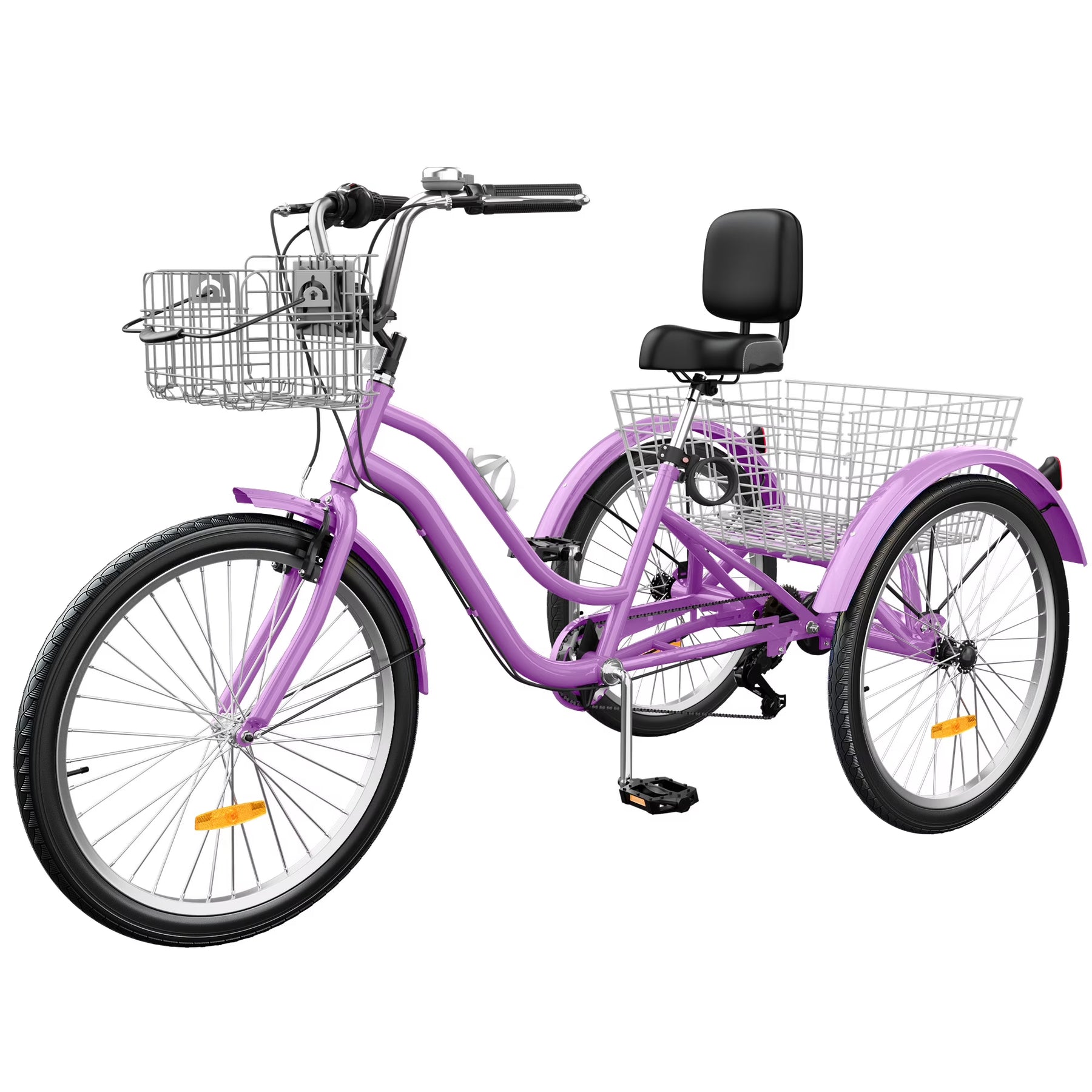 Dextrus 24 in 3 - Wheel Bike, Single Speed Adult Trike, Low Step - Through Cruiser with Front & Rear - Product image 1