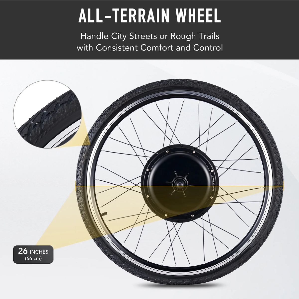 Viribus Electric Bike Conversion Kit 26" Rear Wheel 1000W Hub Motor LCD Ebike DIY Set - Product image 19
