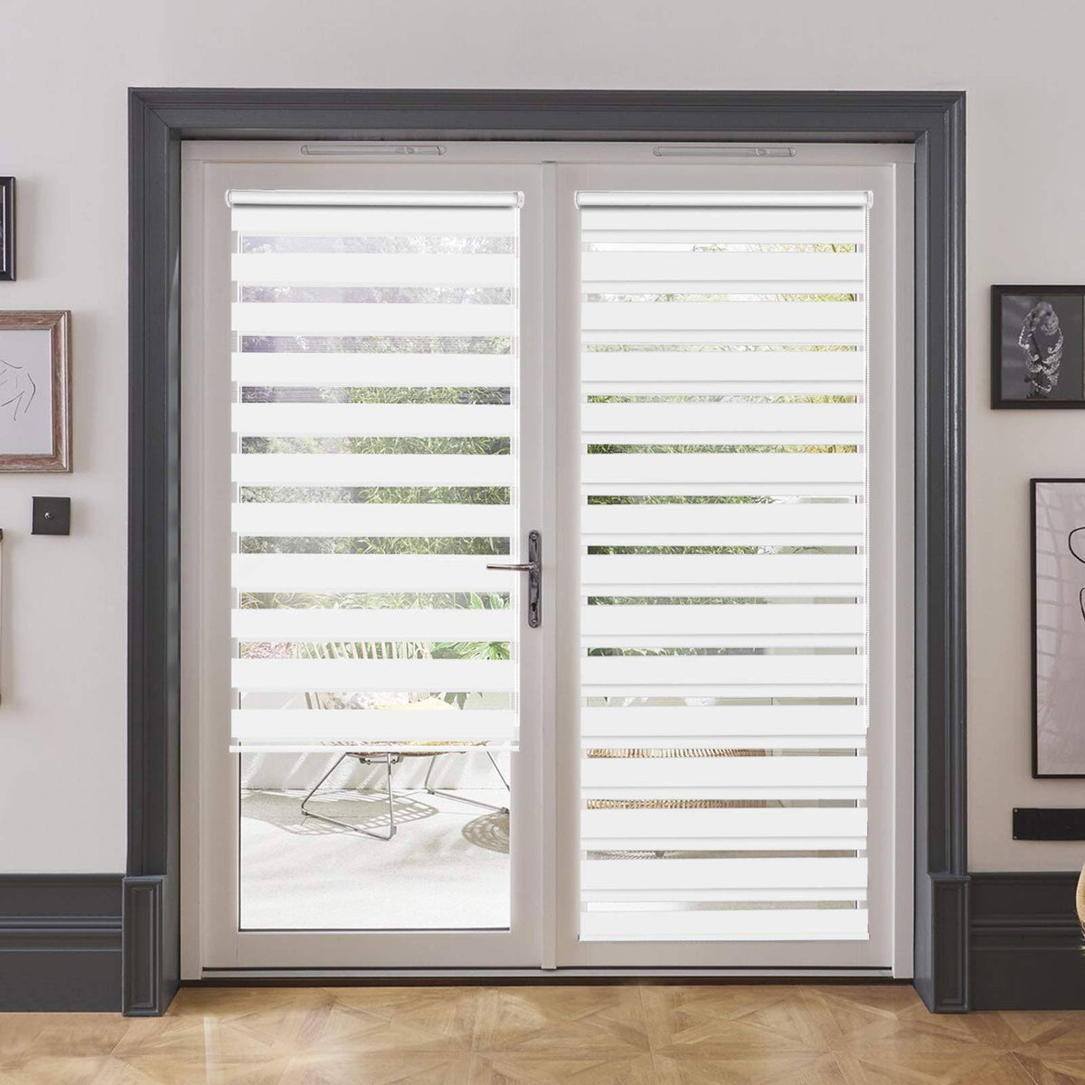 Luckup Horizontal Window Shade Blind Zebra Dual Roller Blinds Day and Night Blinds Curtains?Easy to Install - Product image 1