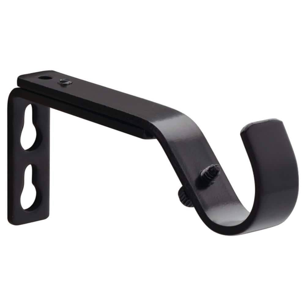 Home Decorators Collection Mix and Match 1 in. Single Curtain Rod Bracket in Oil Rubbed Bronze (2-Pack) - Product image 1