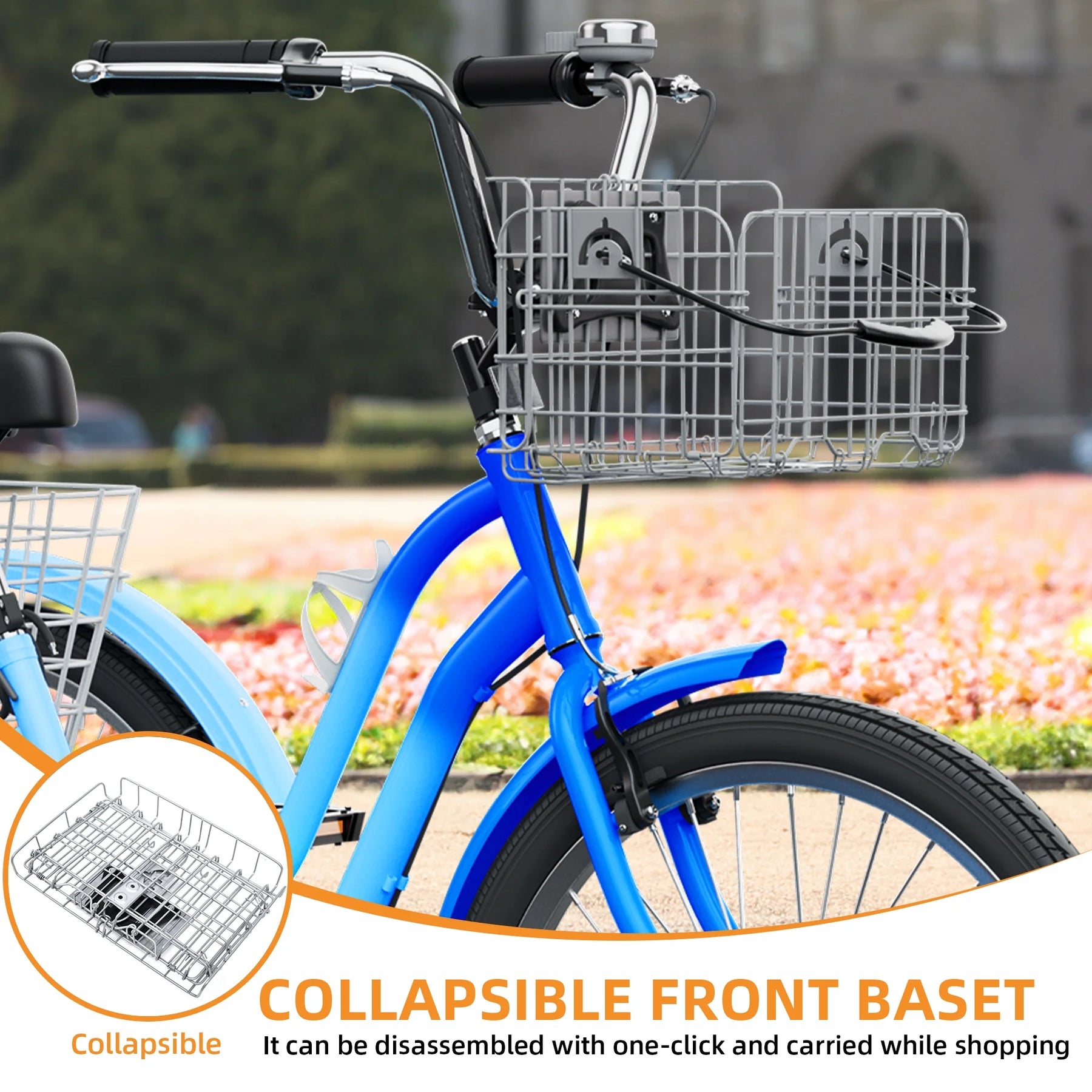 Dextrus 24 in 3 - Wheel Bike, Single Speed Adult Trike, Low Step - Through Cruiser with Front & Rear - Product image 29