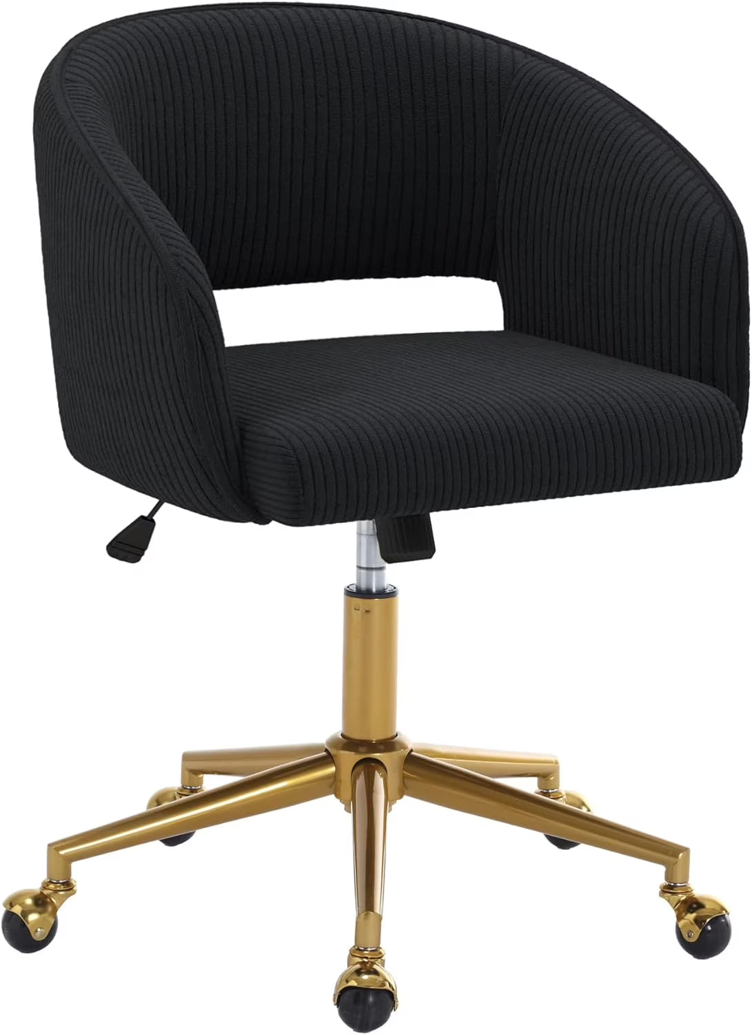 Home Office Swivel Desk Chair, Modern Velvet Vanity Chair, Height Adjustable Armchair with Gold Base - Product image 10
