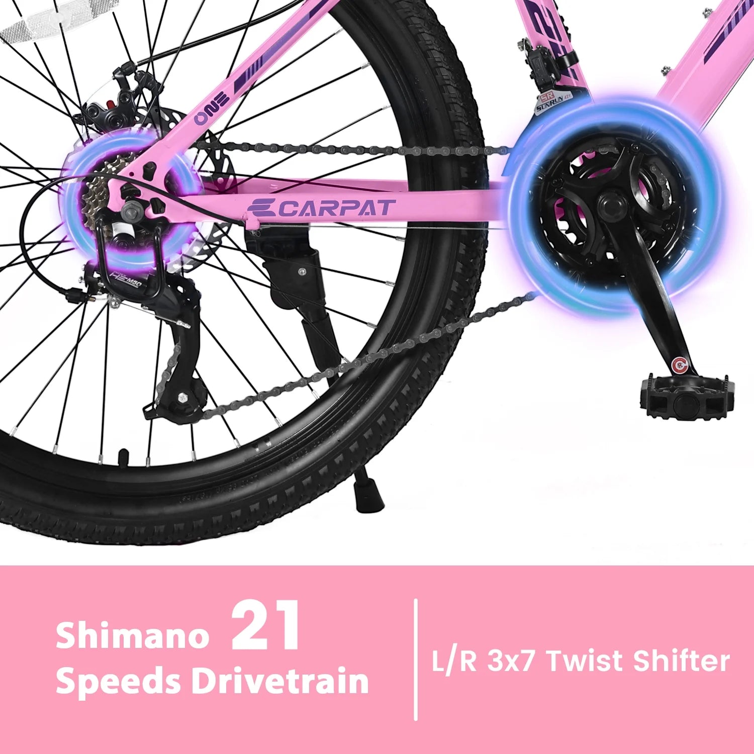 Ecarpat 26 in Mountain Bike Adults Womens Mountain Bicycles with Dual Disc Brakes Shimano 21 - Product image 4