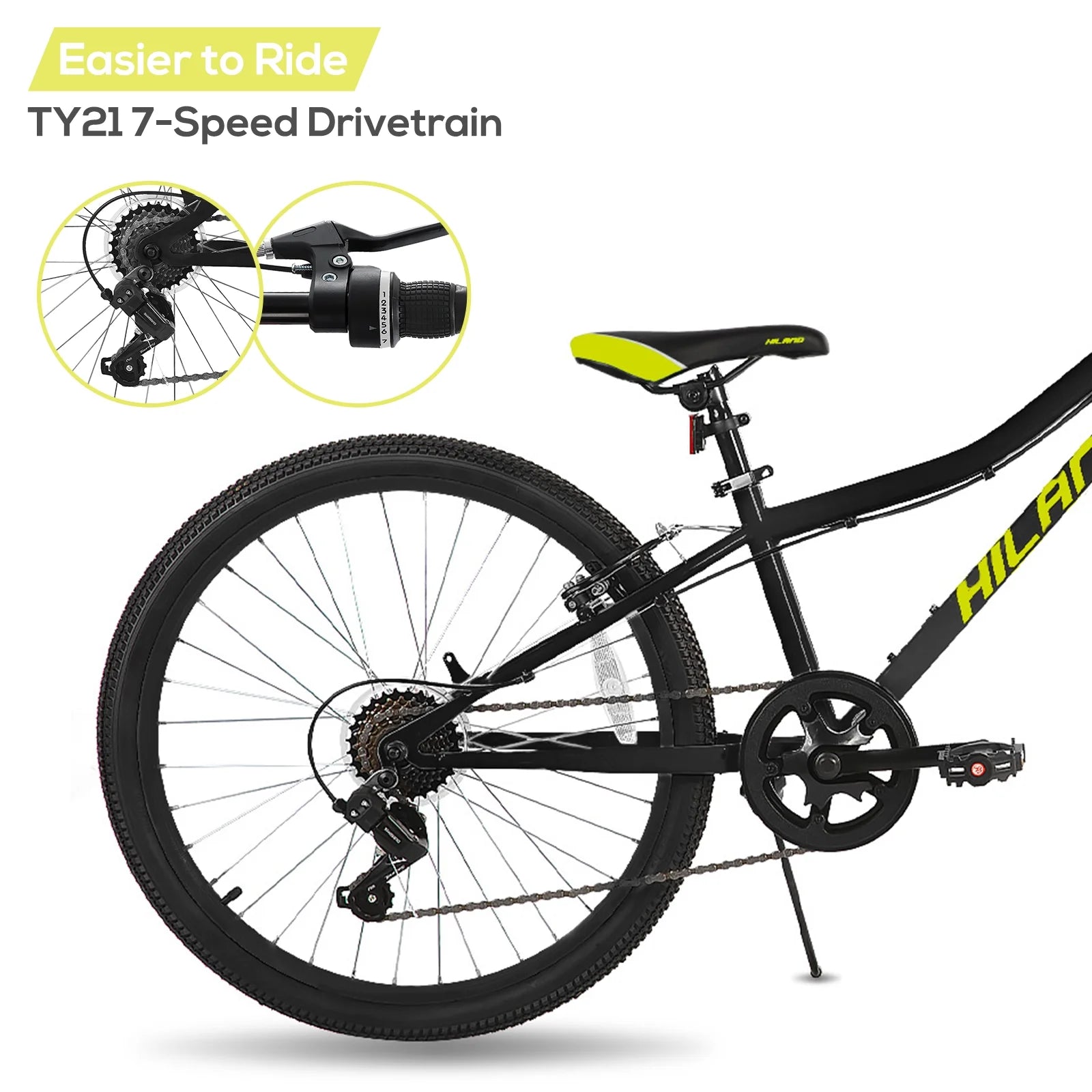Hiland 24 in Mountain Bike, Front Suspension Fork Bicycles for Adults Multiple Colors - Product image 15