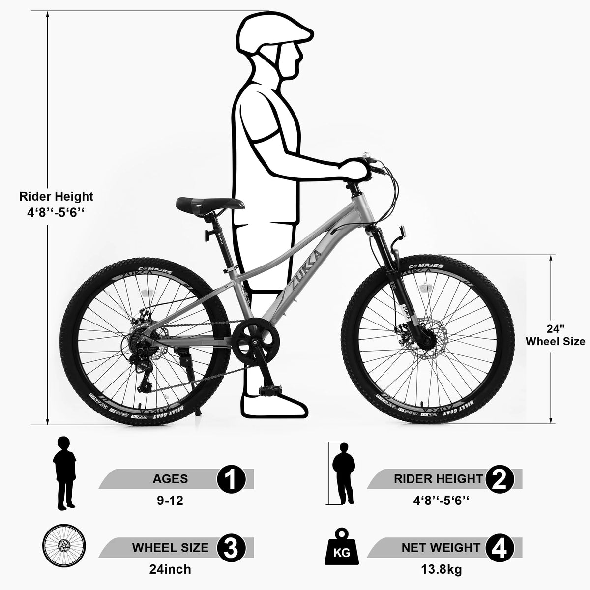 Meghna 24 in Mountain Bike Aluminum Alloy Frame 7 Speed Bicycle for Unisex Students - Product image 2