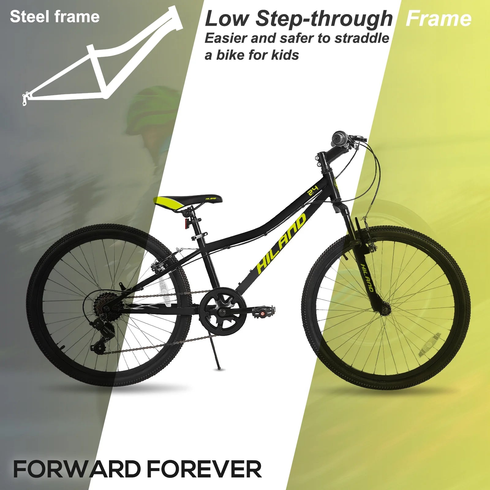 Hiland 24 in Mountain Bike, Front Suspension Fork Bicycles for Adults Multiple Colors - Product image 17