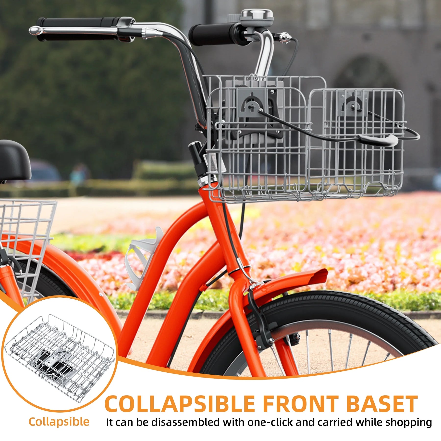 Dextrus 24 in 3 - Wheel Bike, Single Speed Adult Trike, Low Step - Through Cruiser with Front & Rear - Product image 39