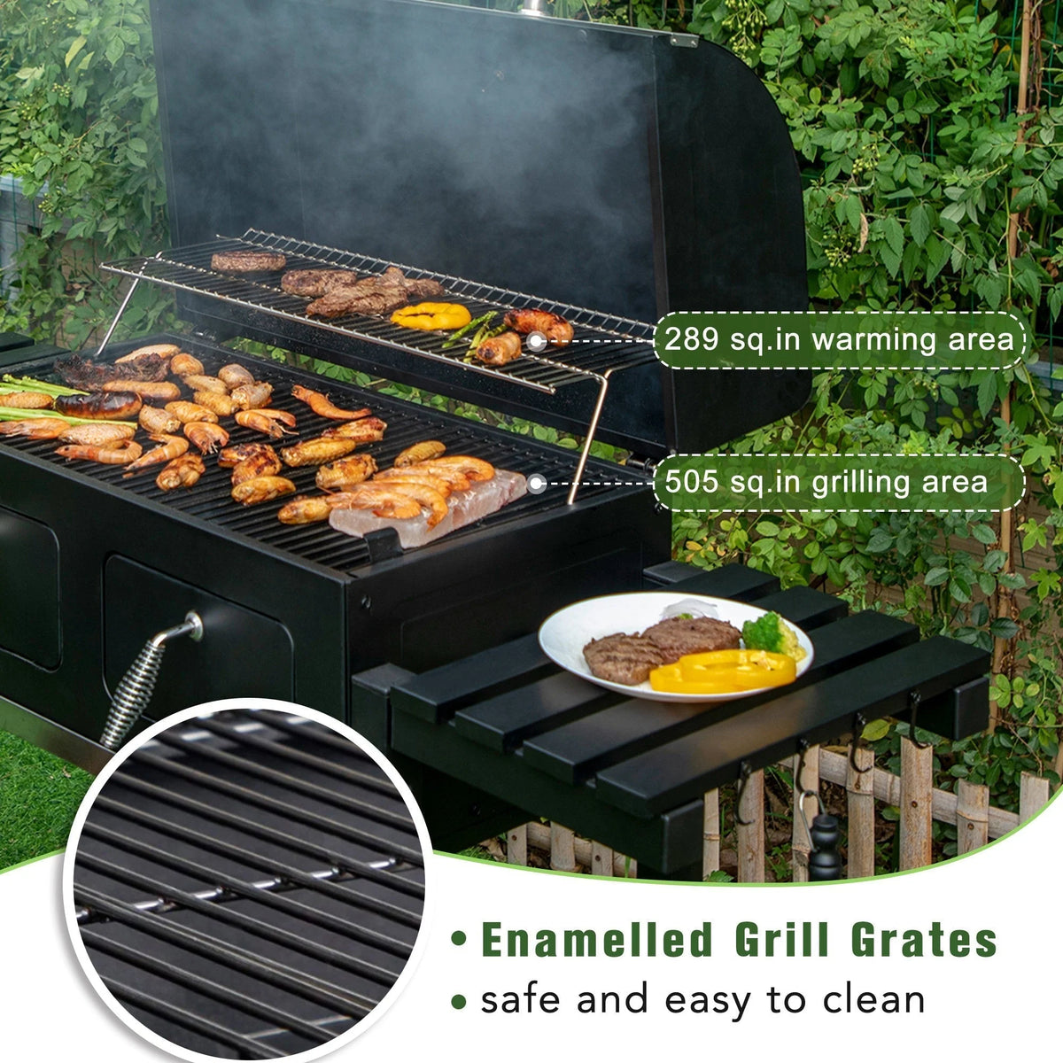 34 - Inch BBQ Charcoal Grill Outdoor Portable Barbecue Grill - Product image 3