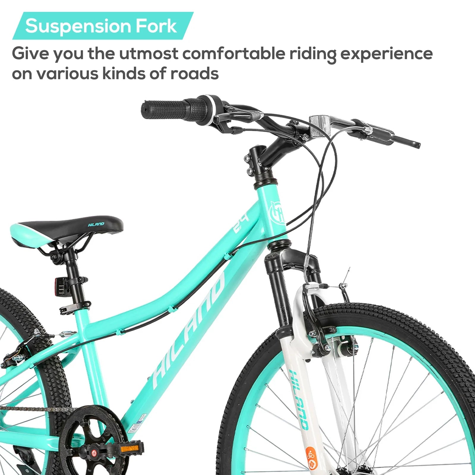 Hiland 24 in Mountain Bike, Front Suspension Fork Bicycles for Adults Multiple Colors - Product image 6