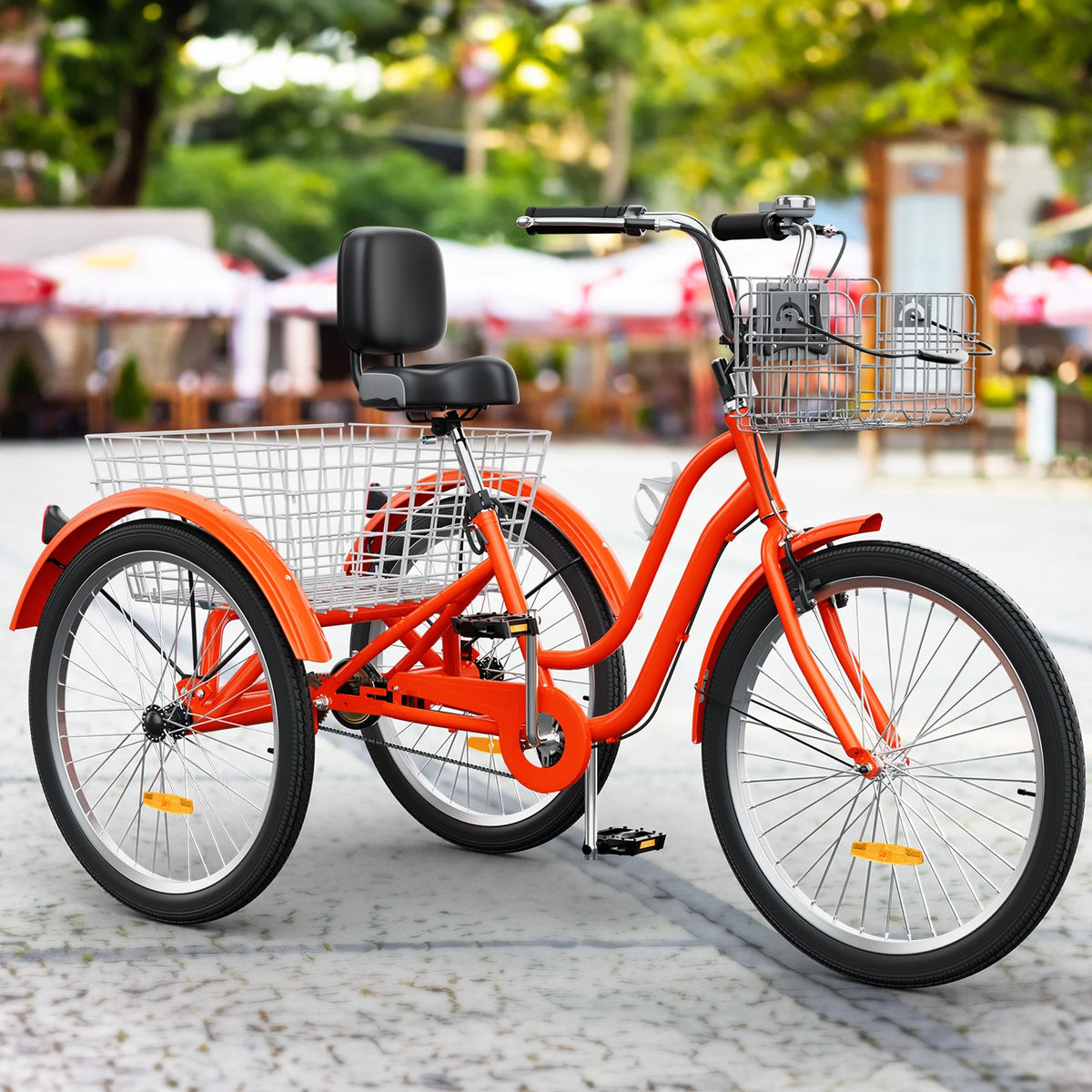 Dextrus 24 in 3 - Wheel Bike, Single Speed Adult Trike, Low Step - Through Cruiser with Front & Rear - Product image 36