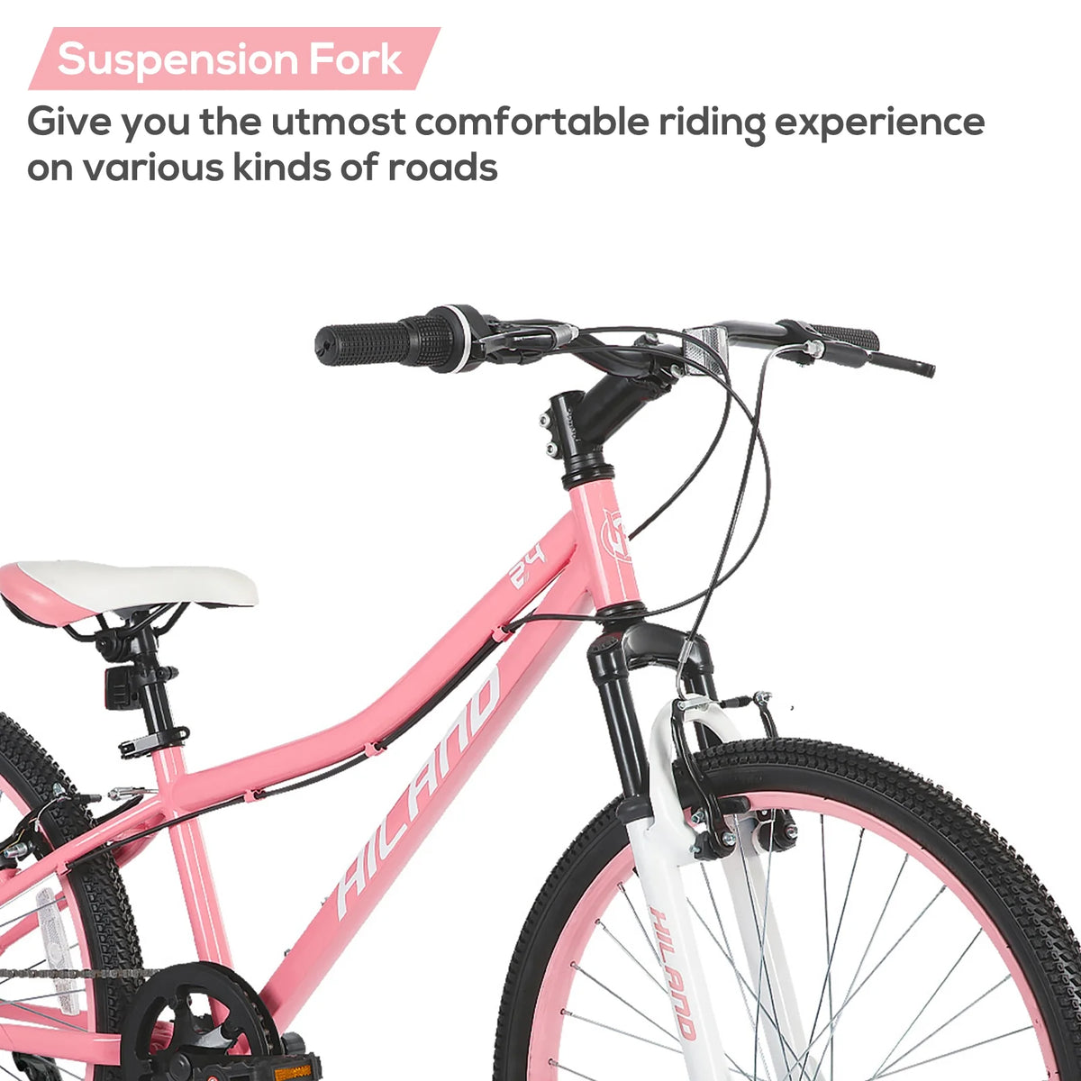 Hiland 24 in Mountain Bike, Front Suspension Fork Bicycles for Adults Multiple Colors - Product image 23