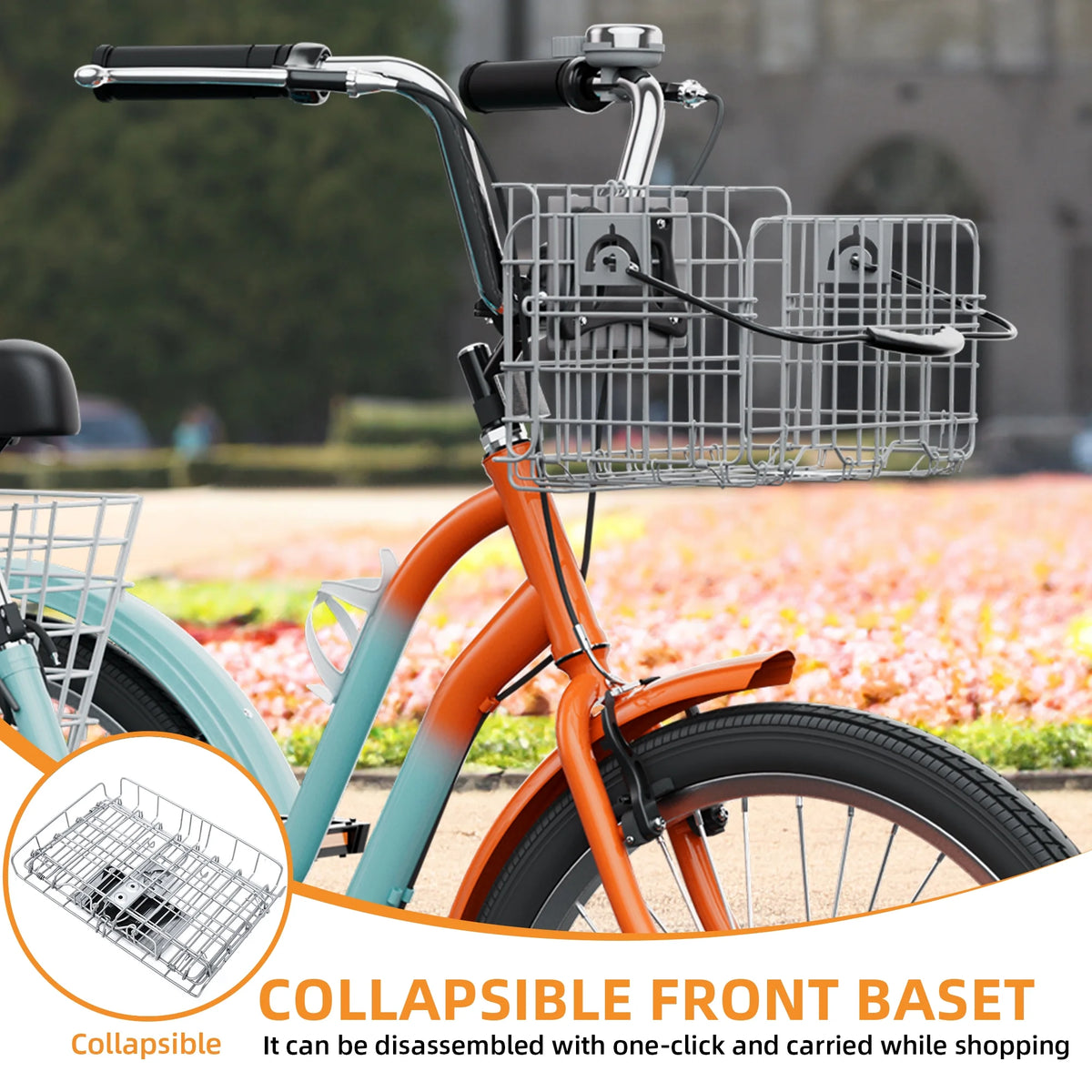 Dextrus 24 in 3 - Wheel Bike, Single Speed Adult Trike, Low Step - Through Cruiser with Front & Rear - Product image 48
