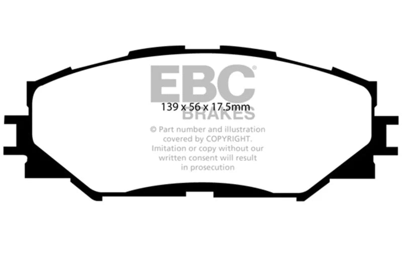 EBC Ultimax2 Low Dust Street - Front Ultimax 2 Pad PN UD1210