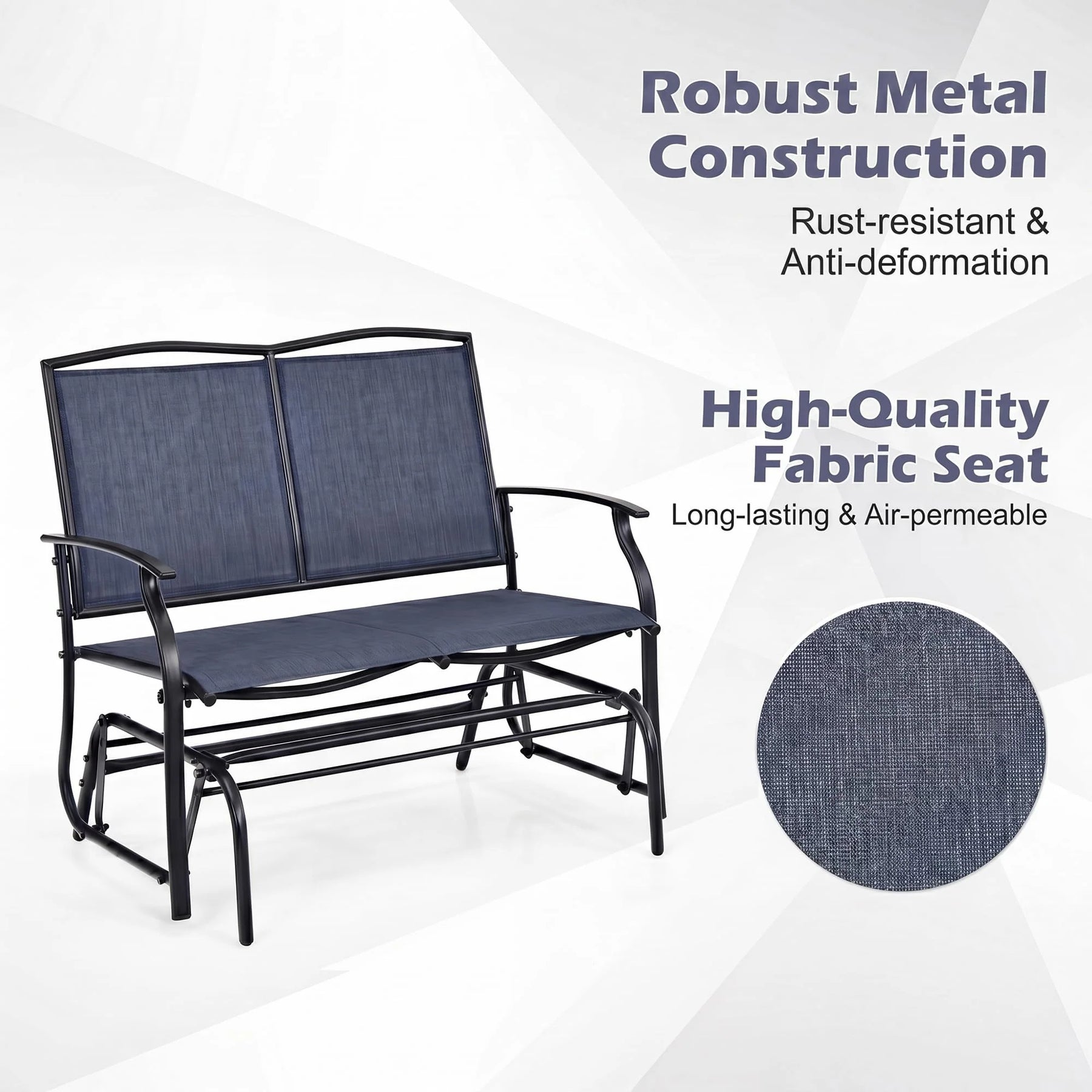 Tangkula 2-Person Patio Swing Glider Bench - Product image 6