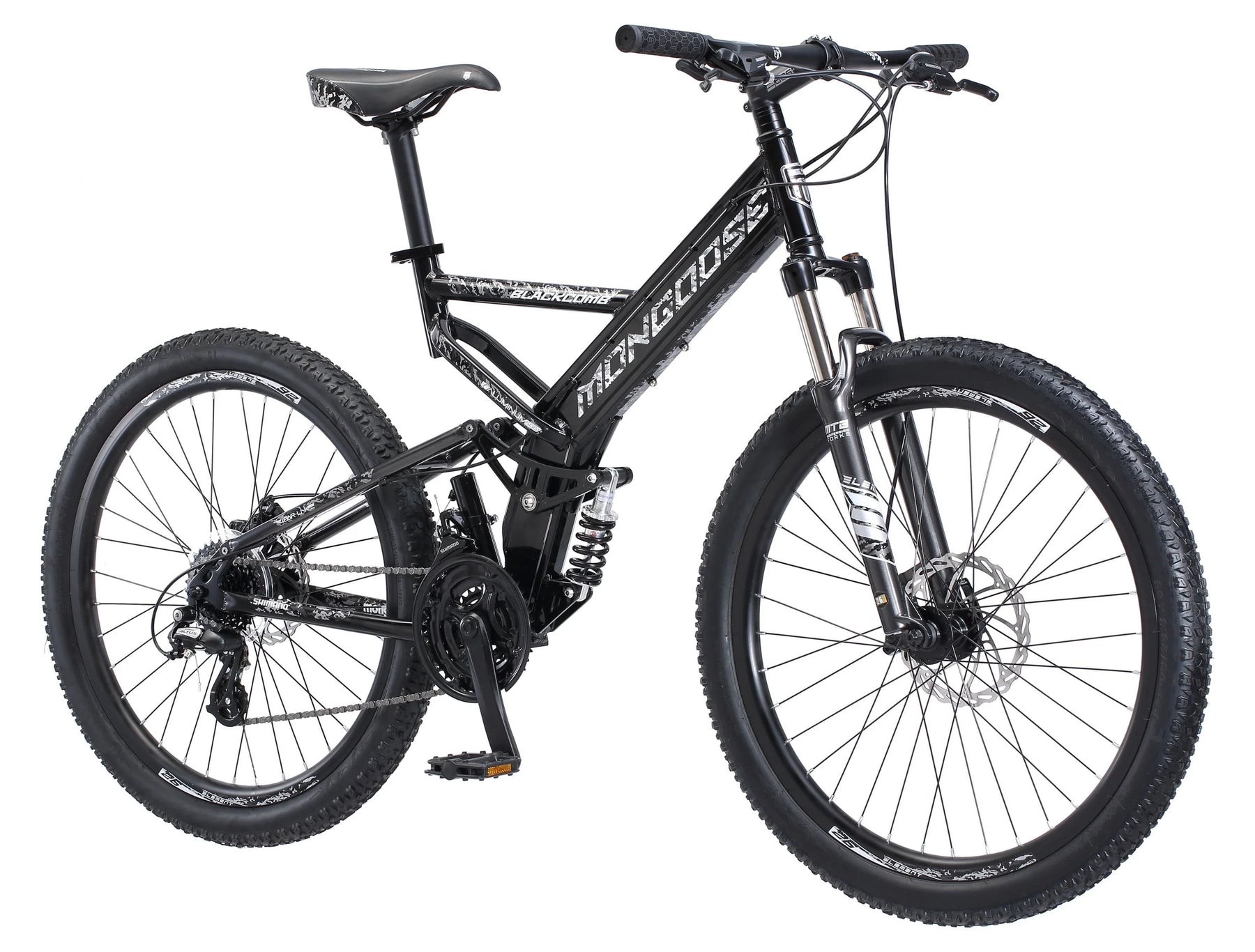 Mongoose Blackcomb Mountain Bike, 26 - Inch Wheels, 24 Speeds, Black, Men'S - Product image 3