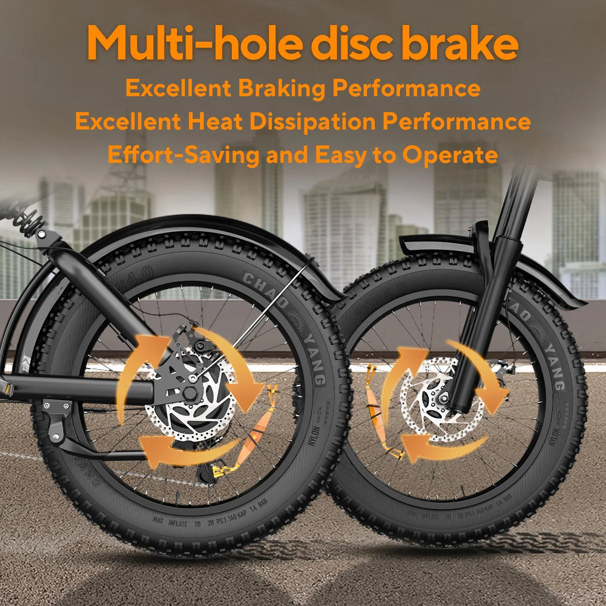 Electric Bike for Adults 20" Fat Tire, Max 32MPH Ebike, 1500W Peak E - Mountain Bike 48V 15ah UL2849 - Product image 8