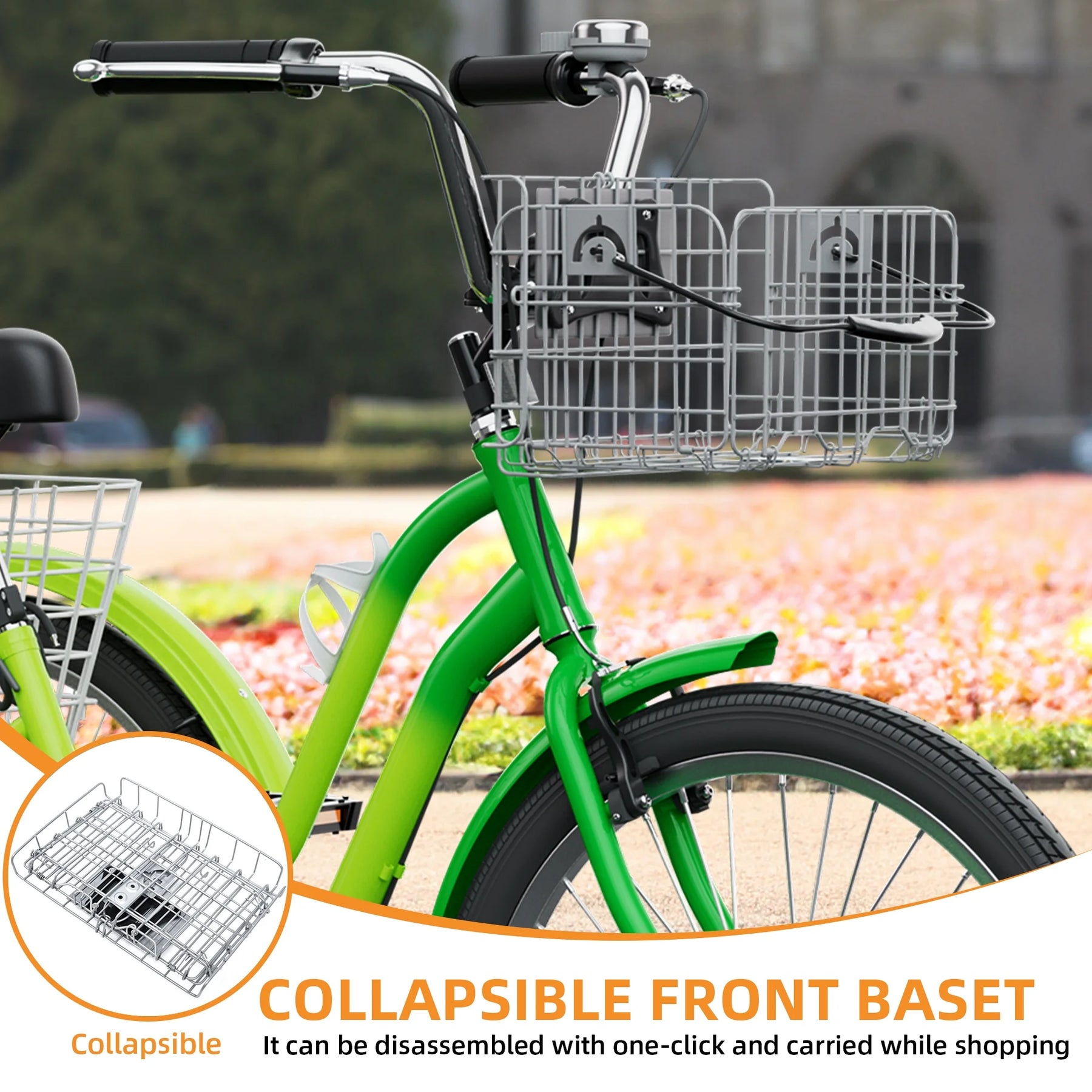 Dextrus 24 in 3 - Wheel Bike, Single Speed Adult Trike, Low Step - Through Cruiser with Front & Rear - Product image 53