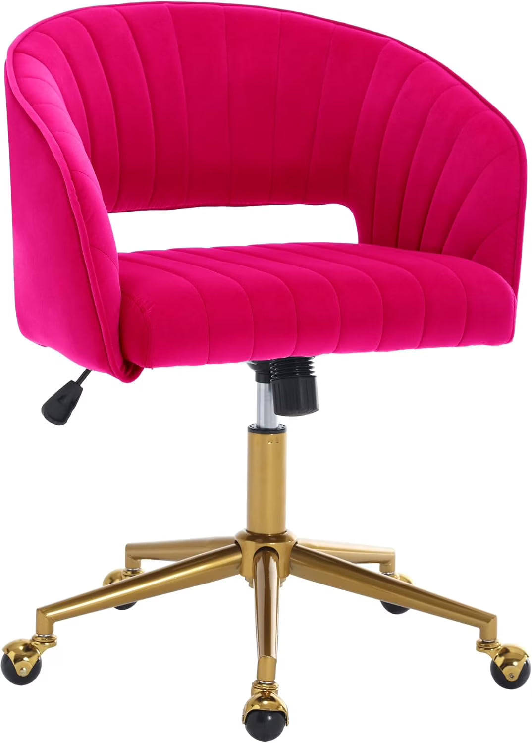 Home Office Swivel Desk Chair, Modern Velvet Vanity Chair, Height Adjustable Armchair with Gold Base - Product image 6