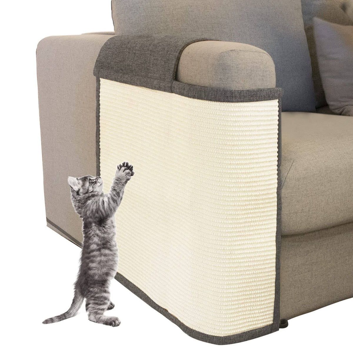 Oroonoko Cat Scratch Furniture Couch Protector with Natural Sisal for Protecting Couch Sofa Chair (Right - Product image 1