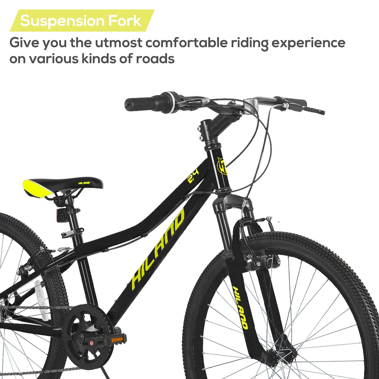Hiland 24 in Mountain Bike, Front Suspension Fork Bicycles for Adults Multiple Colors - Product image 14