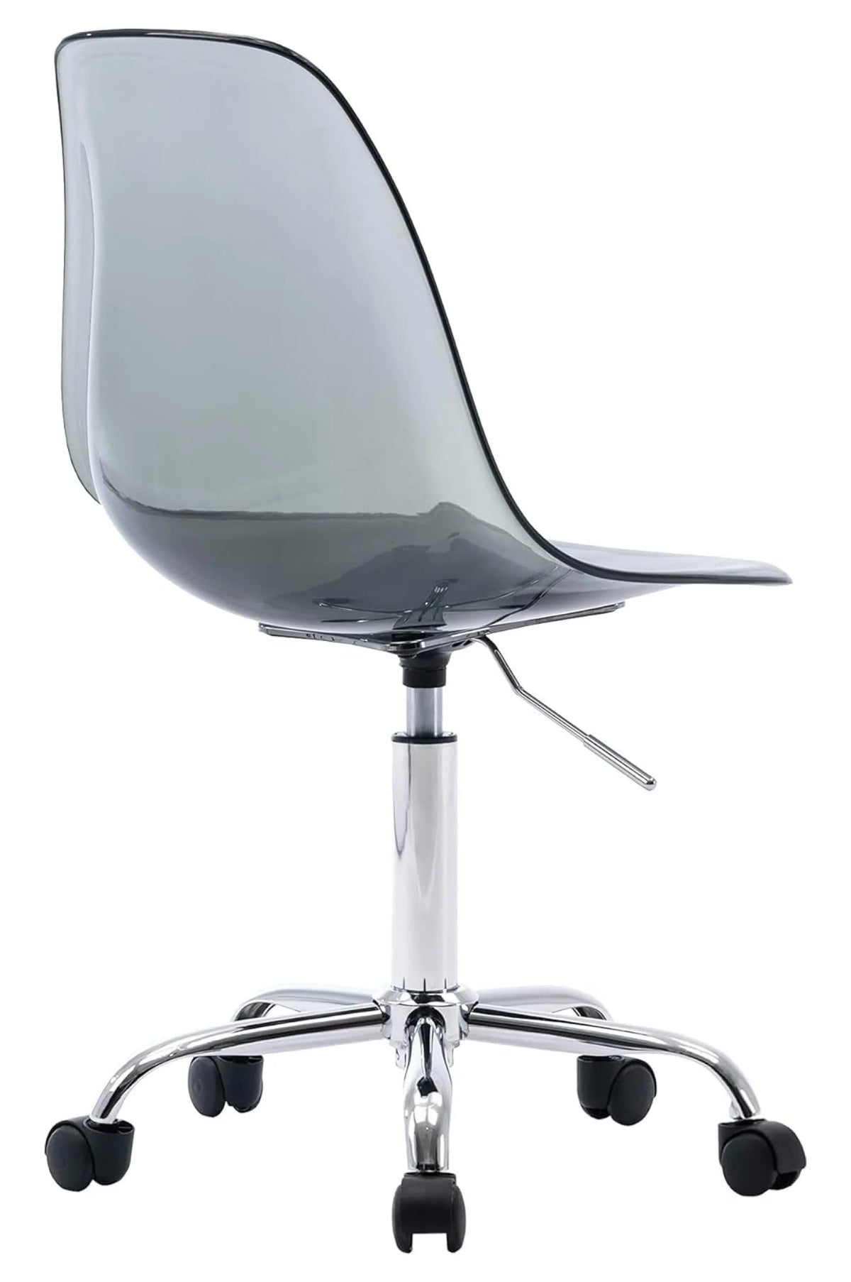 Echoworld Clear Rolling Chair, Armless Desk Chair with Golden Feet Swivel Molded Plastic Shell Adjustable - Product image 32