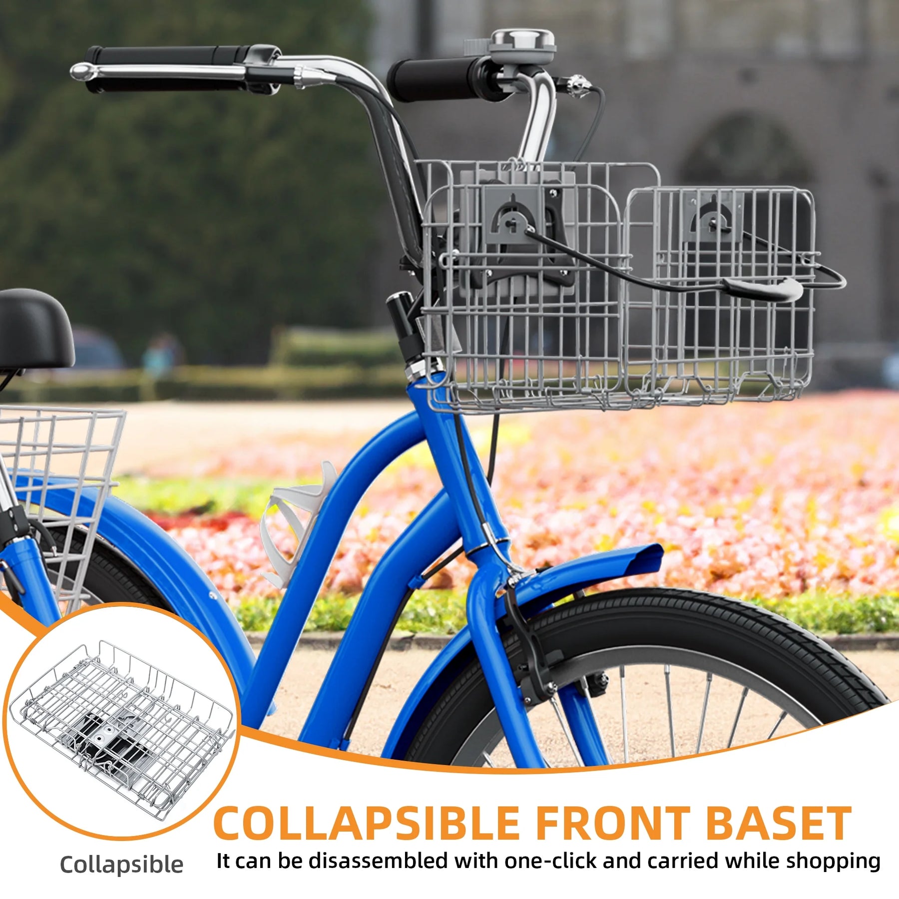Dextrus 24 in 3 - Wheel Bike, Single Speed Adult Trike, Low Step - Through Cruiser with Front & Rear - Product image 18