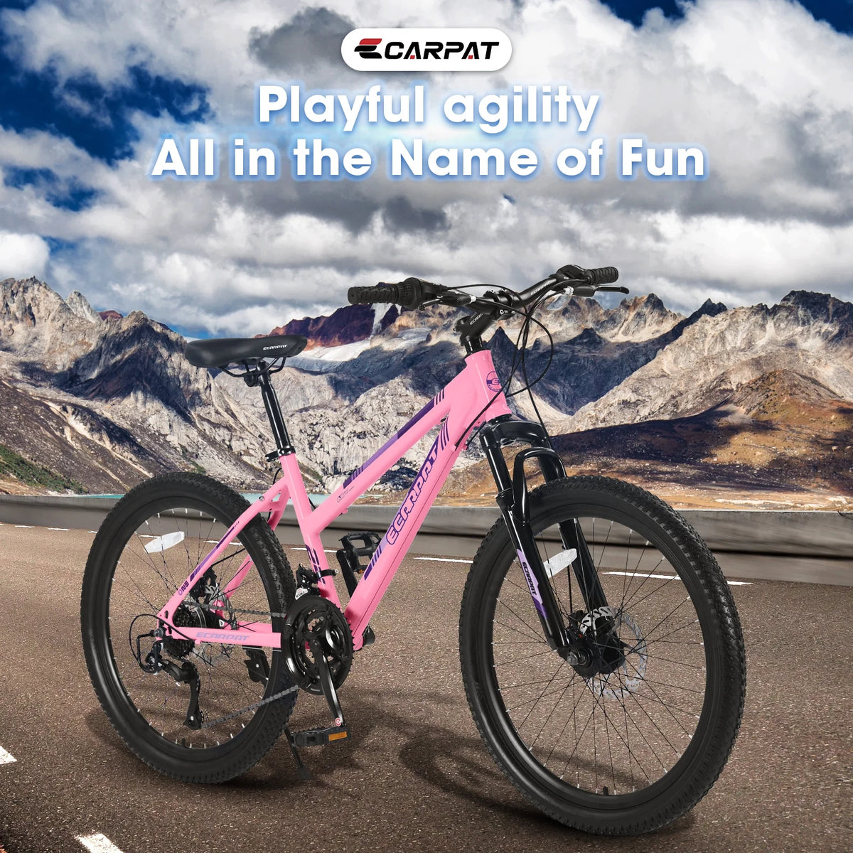 Ecarpat 26 in Mountain Bike Adults Womens Mountain Bicycles with Dual Disc Brakes Shimano 21 - Product image 12