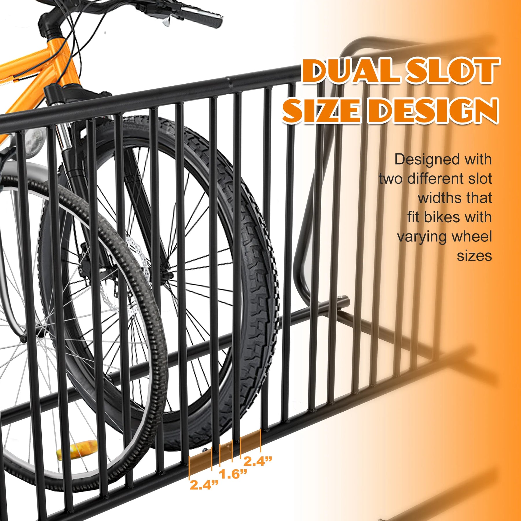 AECOJOY Commercial Floor Bike Rack Stand, 10-Bike Capacity Dual Sided Bicycle Storage Stand Floor Parking - Product image 10